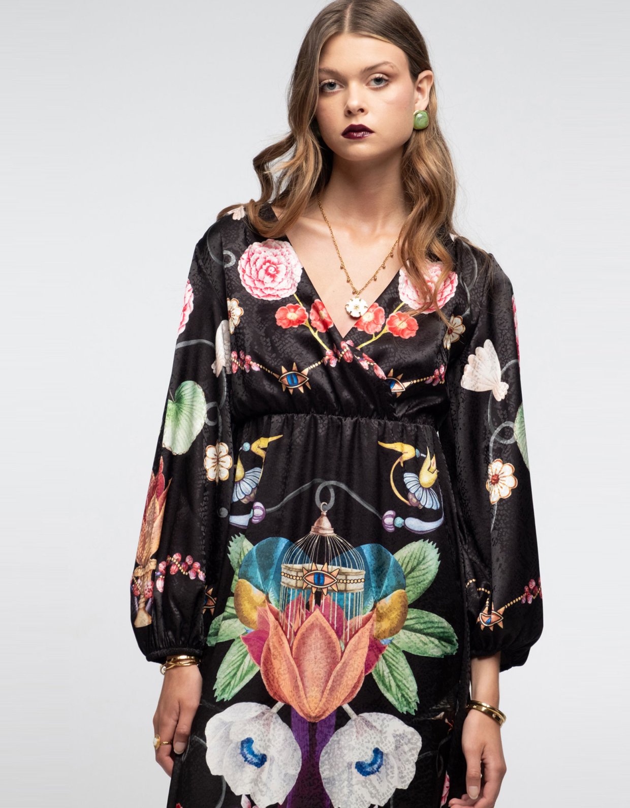 Peace and Chaos Primrose long dress jacquard