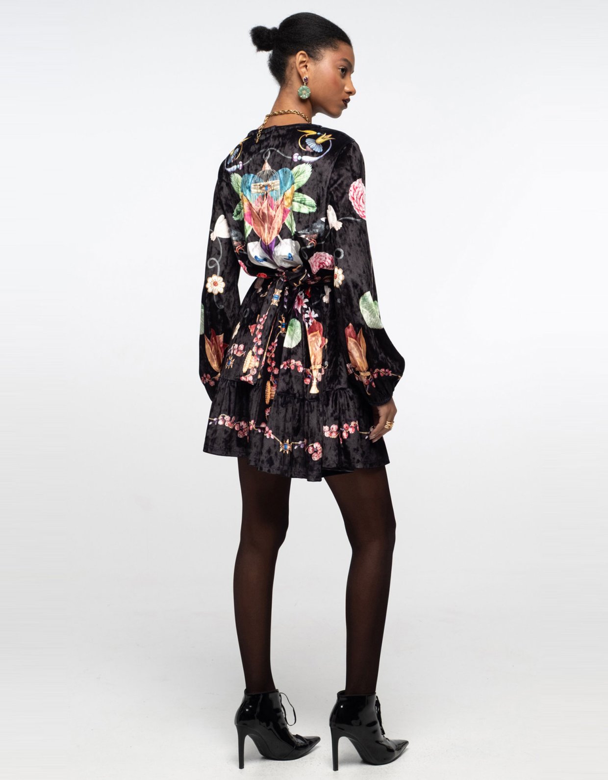 Peace and Chaos Primrose mini dress velvet