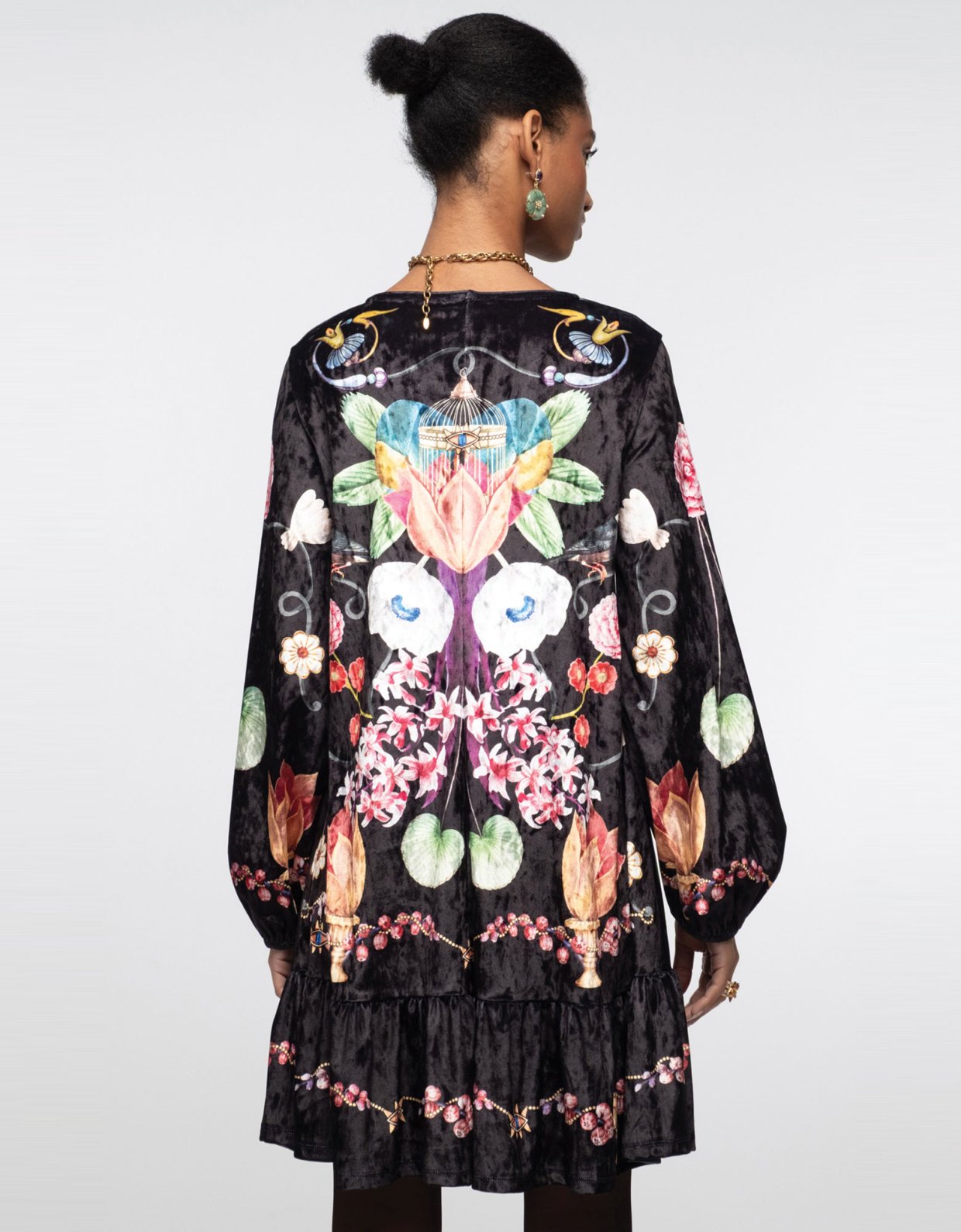 Peace and Chaos Primrose mini dress velvet