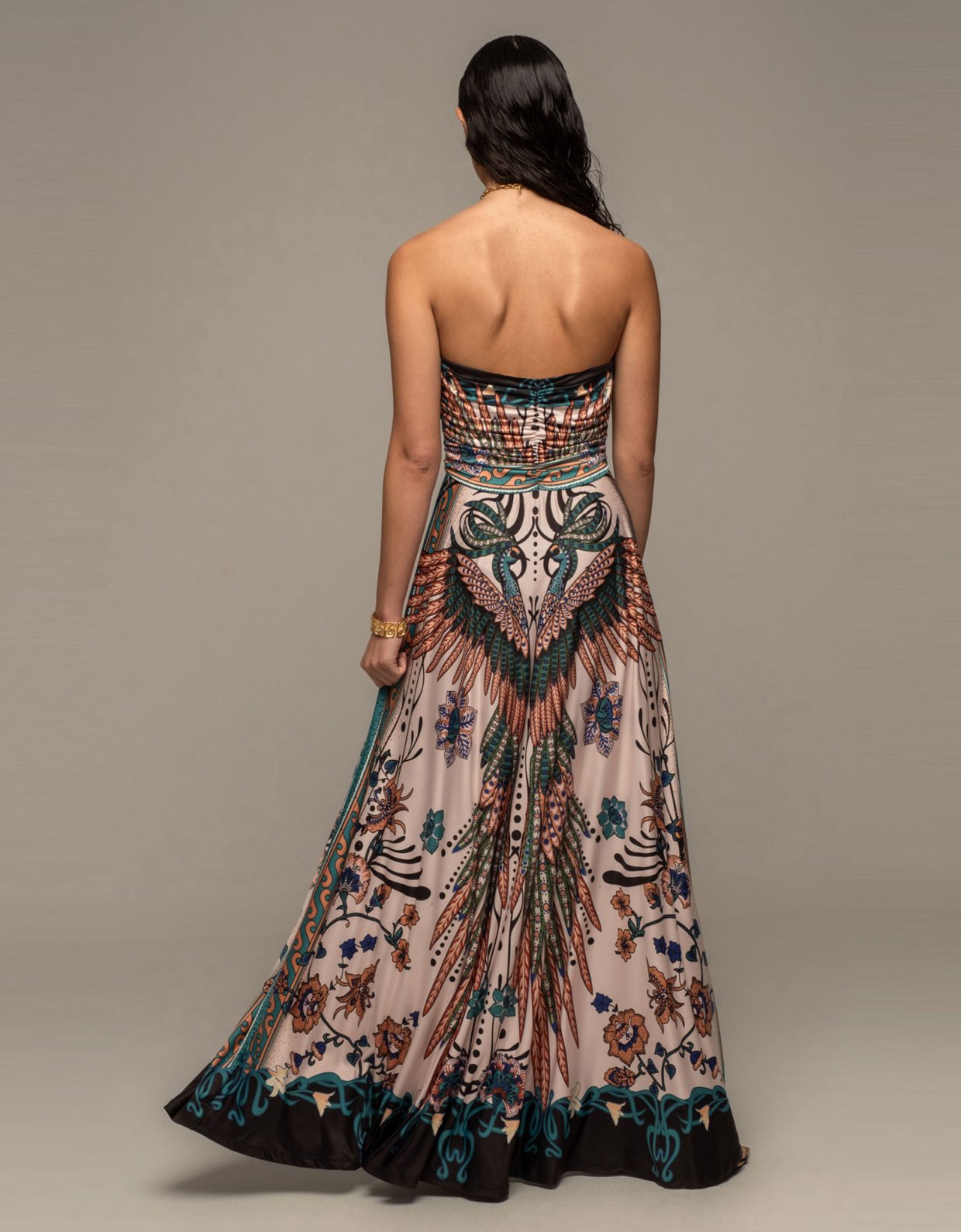 Peace and Chaos Prosperity strapless dress