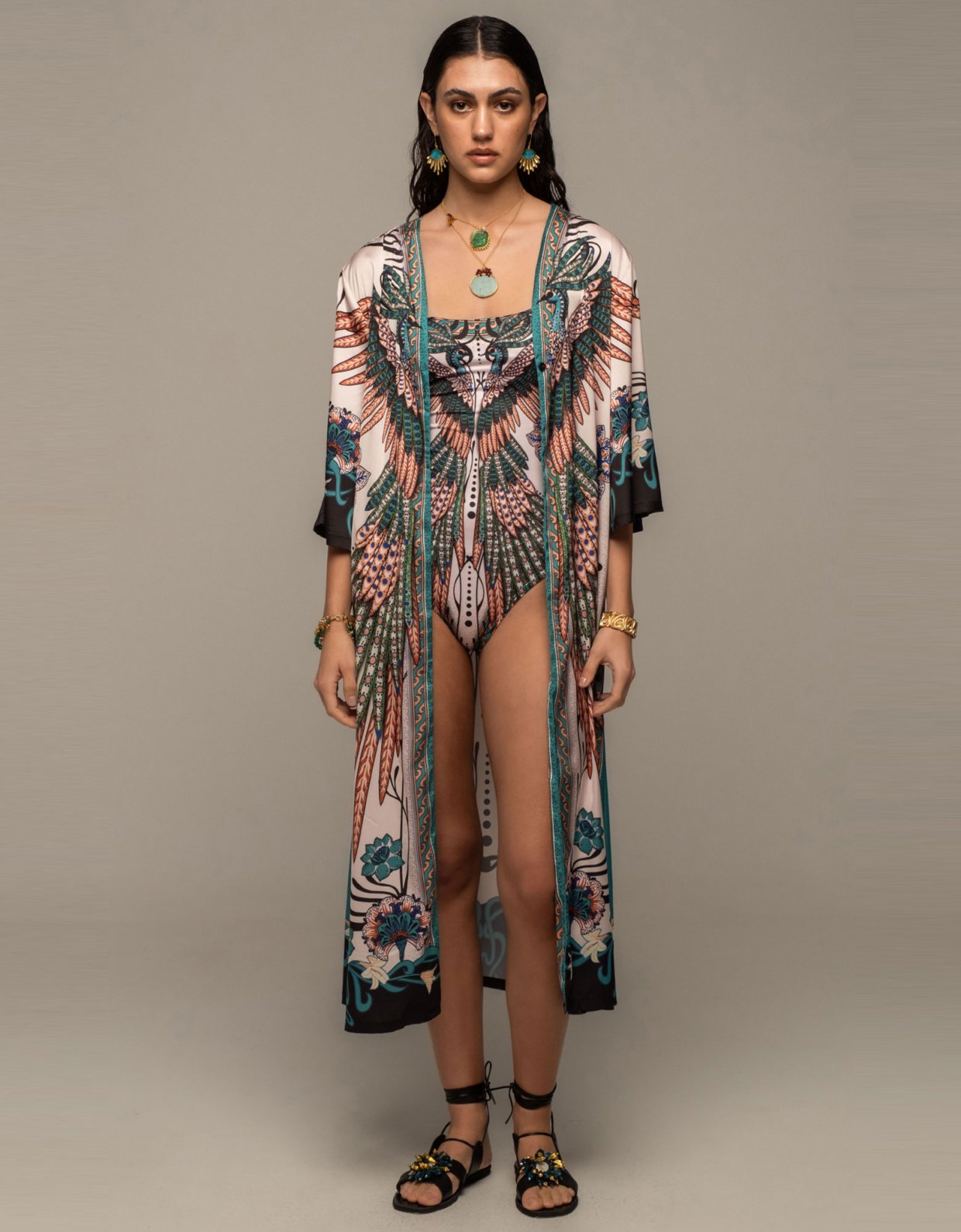 Peace and Chaos Prosperity swimsuit