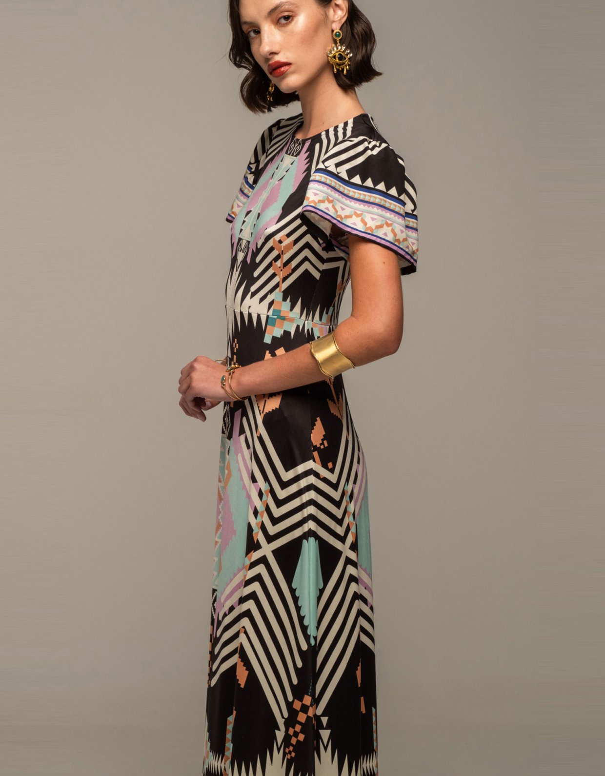 Peace and Chaos Quantum long dress