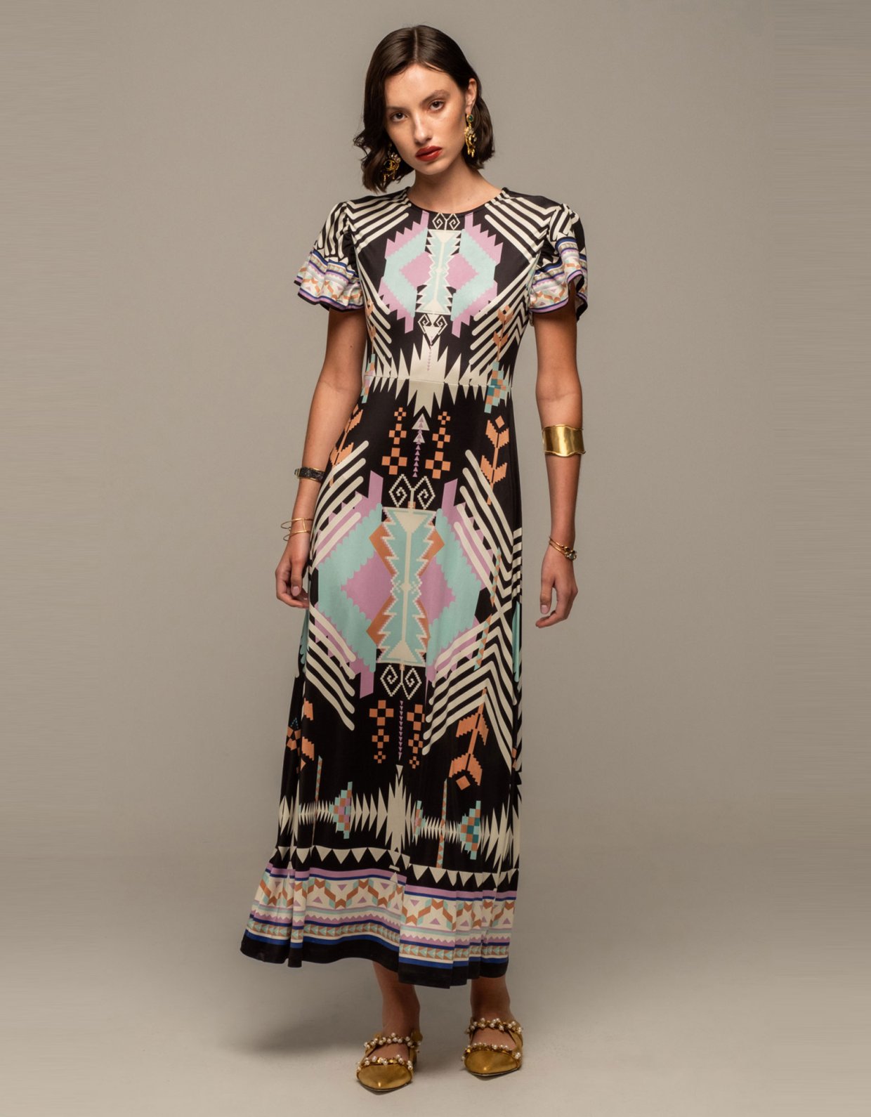 Peace and Chaos Quantum long dress