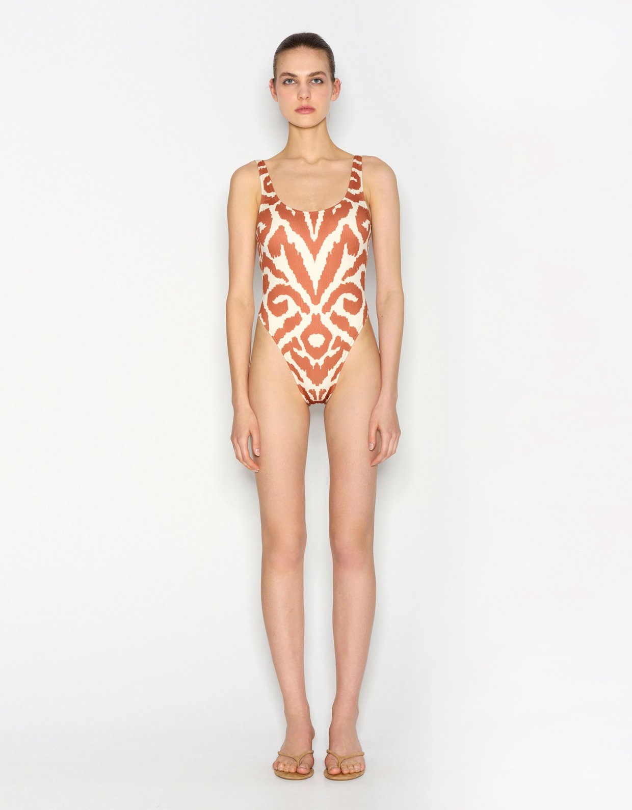 Nadia Rapti Reef swimsuit brown-ecru