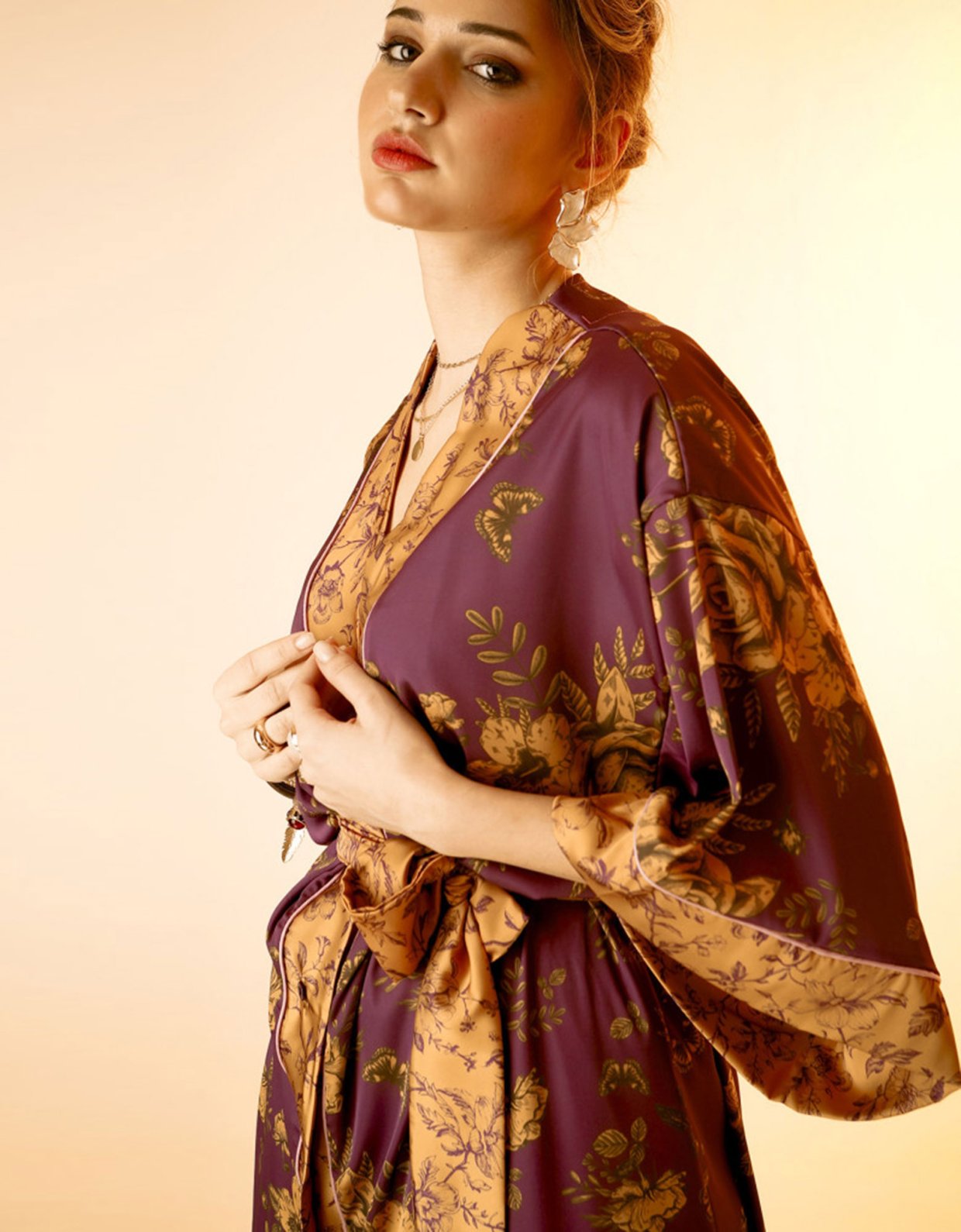Bee Me Romina midi dress purple