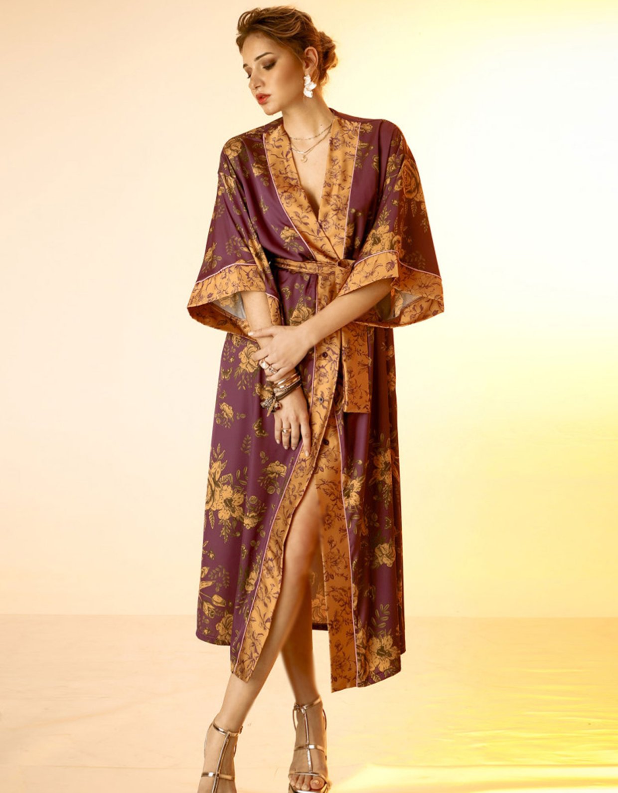 Bee Me Romina midi dress purple