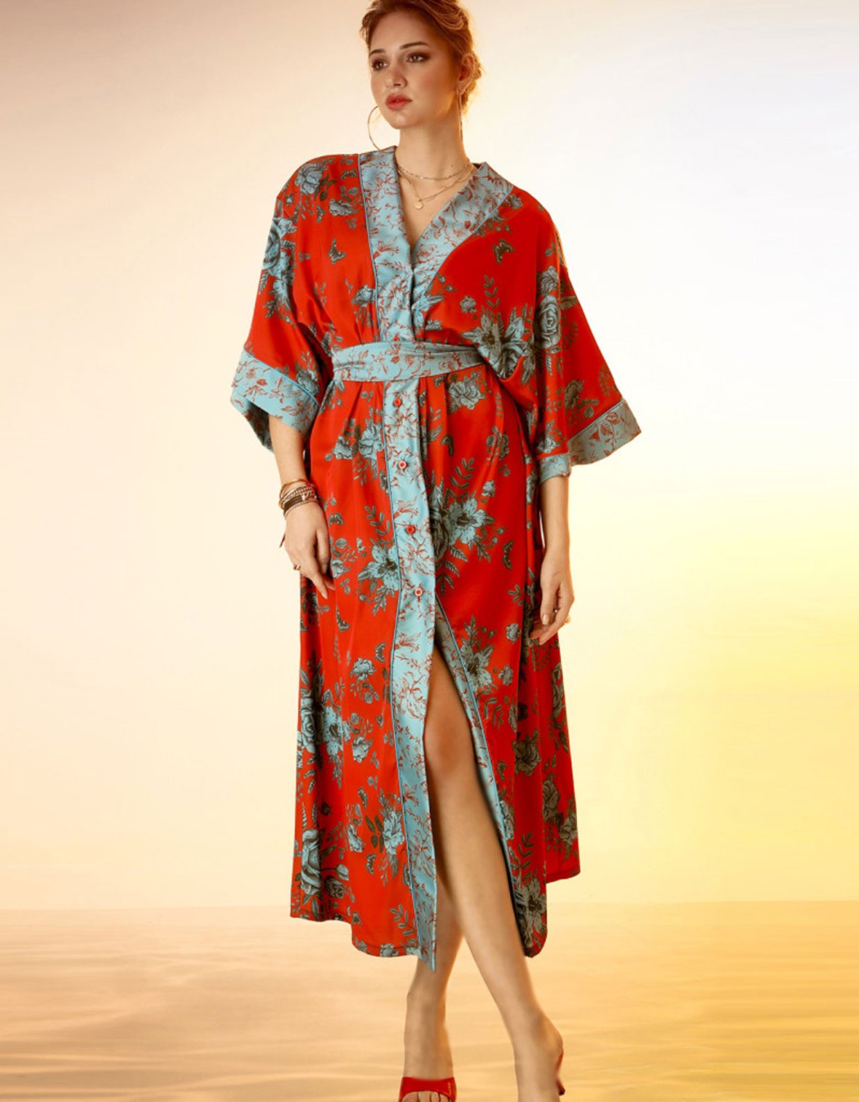 Bee Me Romina midi dress red