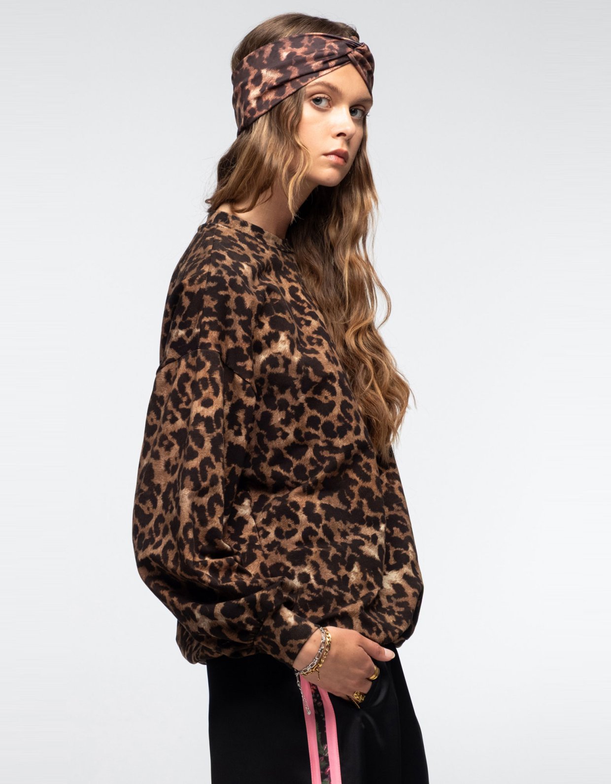 Peace and Chaos Rosette sweater top