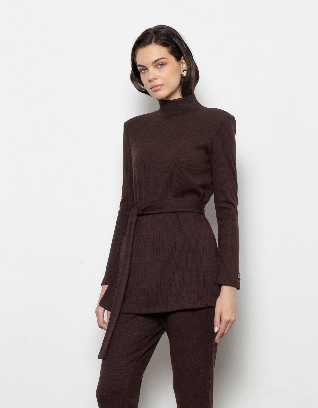 Mallory the label Rowdy top brown