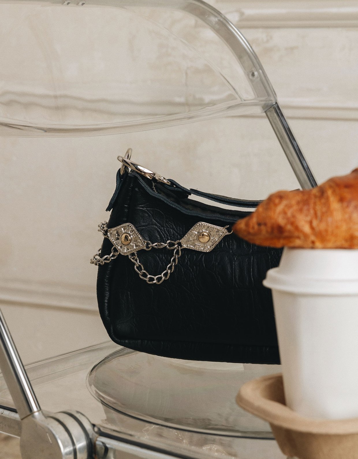 Individual Art Leather Rushmere bag black nickel