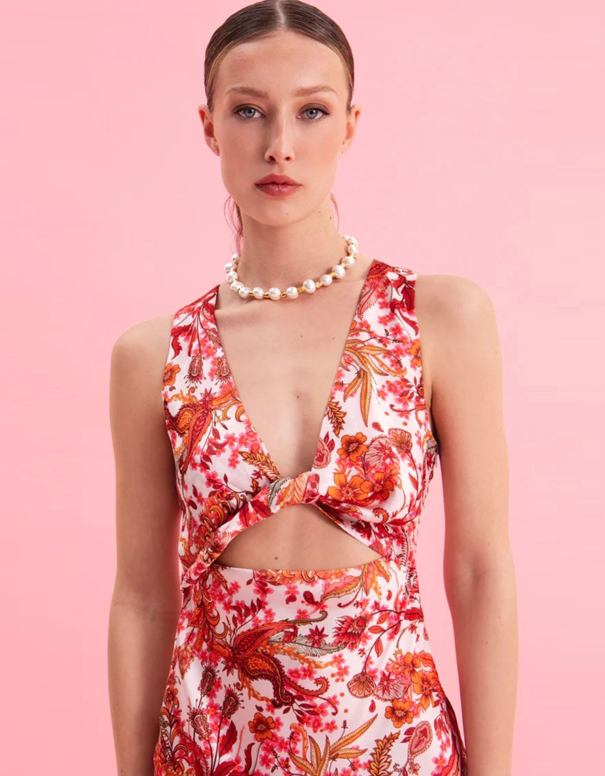 Eveleya Rustic romance midi satin dress