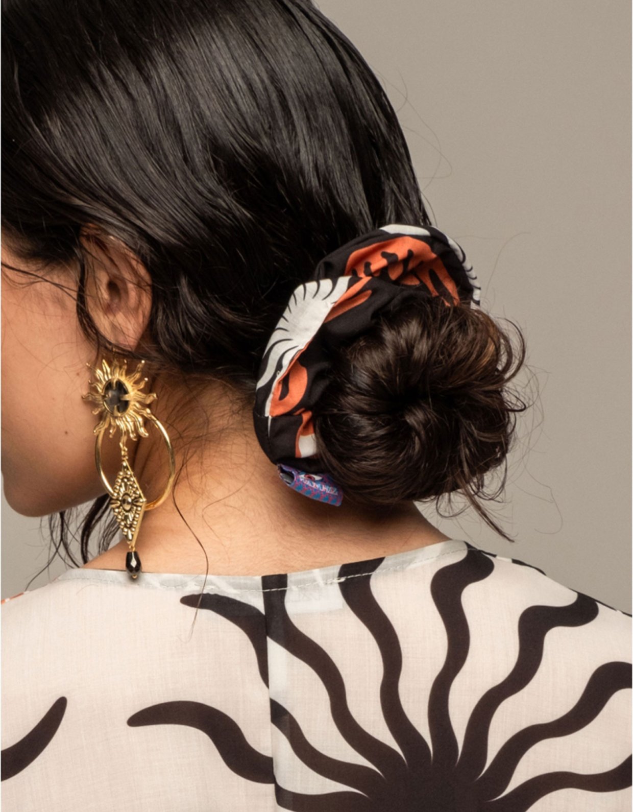 Peace and Chaos Tranquility scrunchie