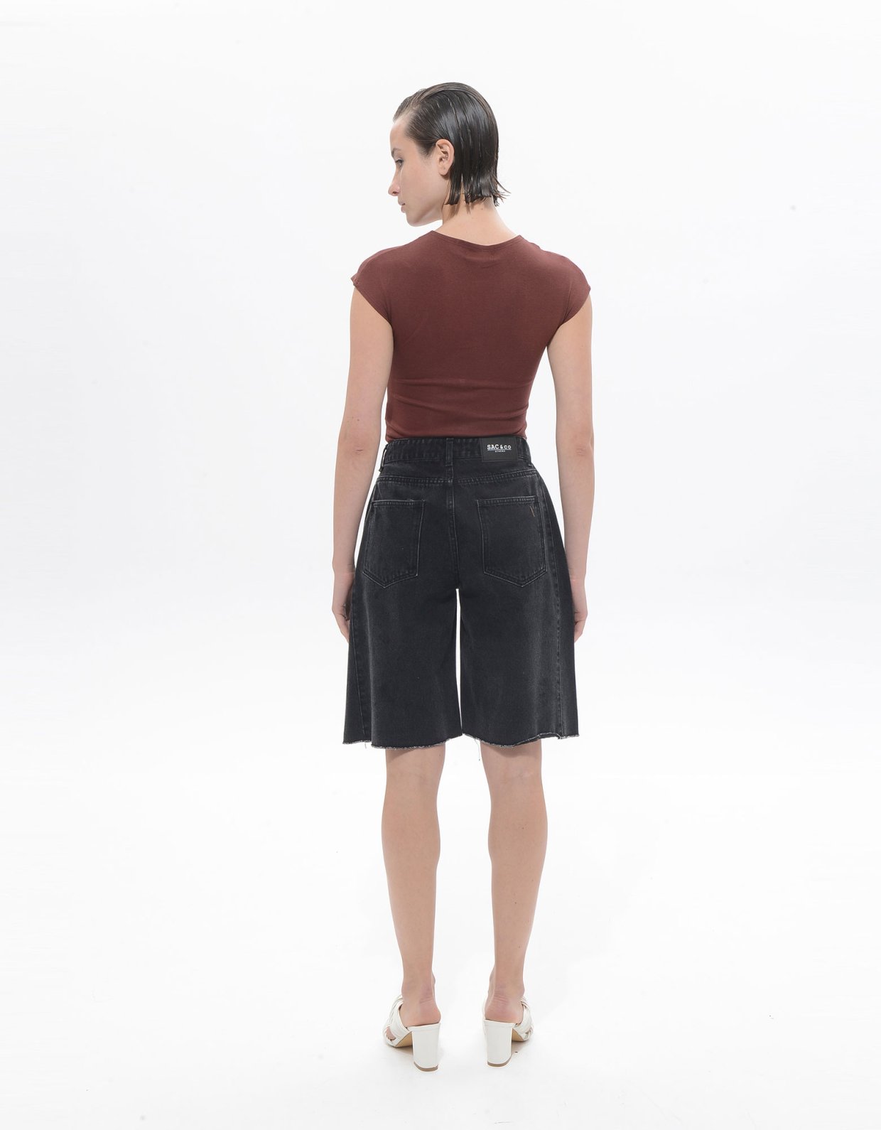 Sac Jeans Amelia denim bermuda black