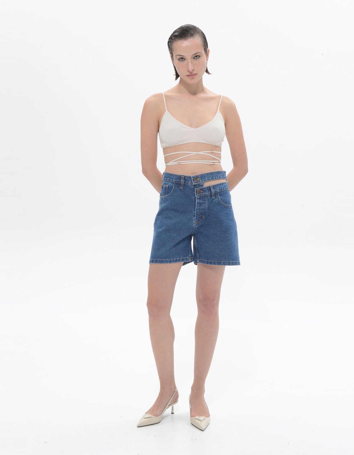 Sac Jeans Brenda denim shorts mid blue