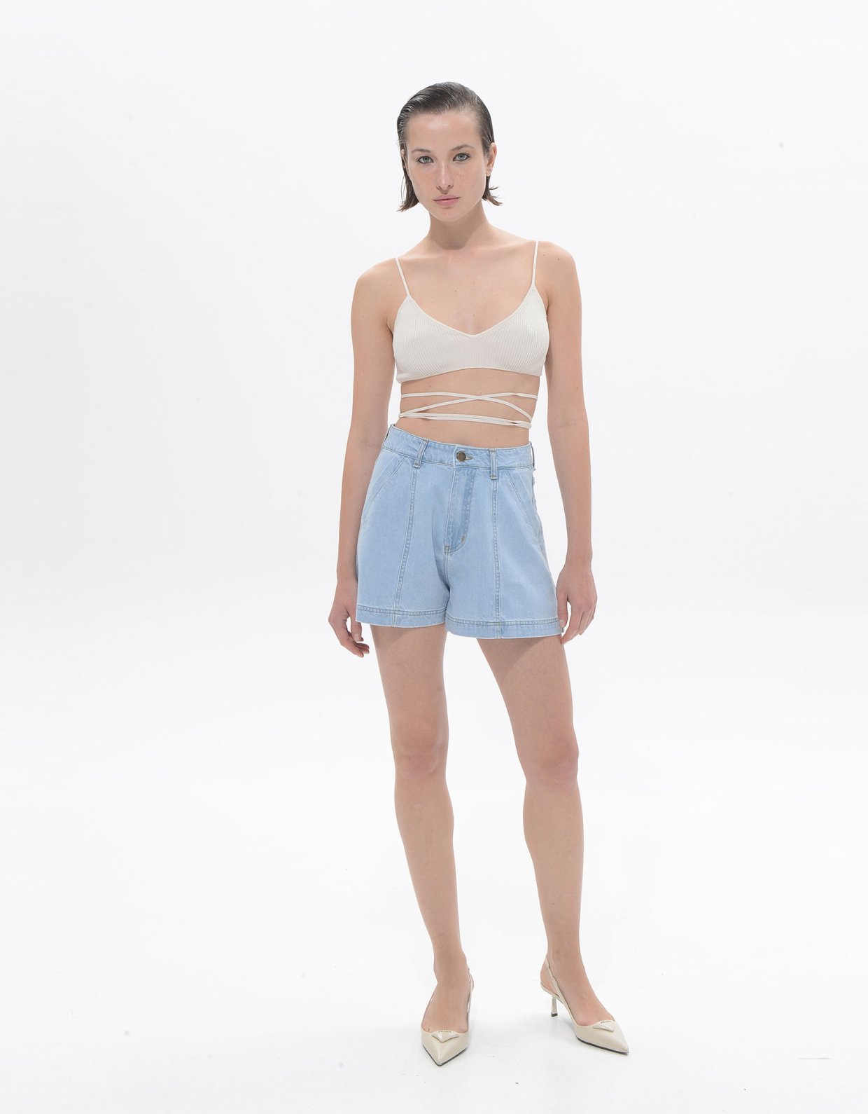 Sac Jeans Britney denim shorts light blue