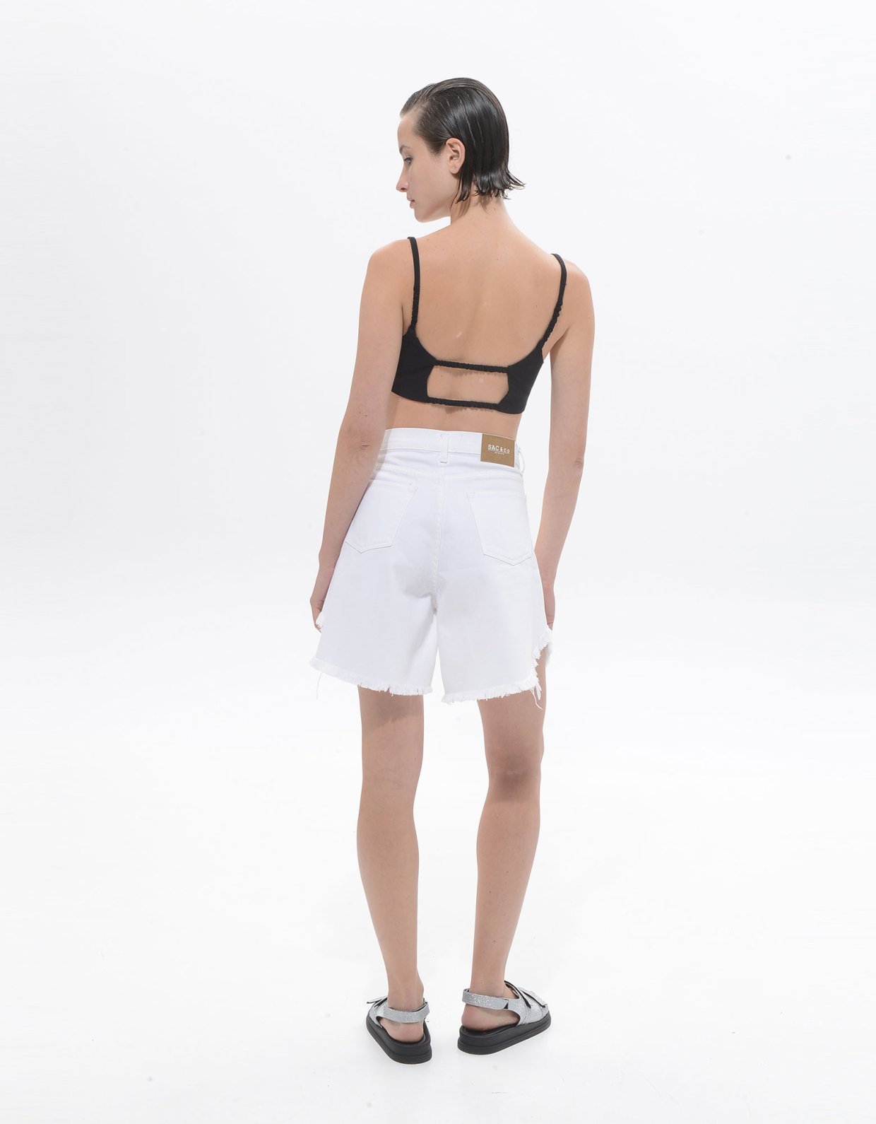 Sac Jeans Domna denim bermuda white