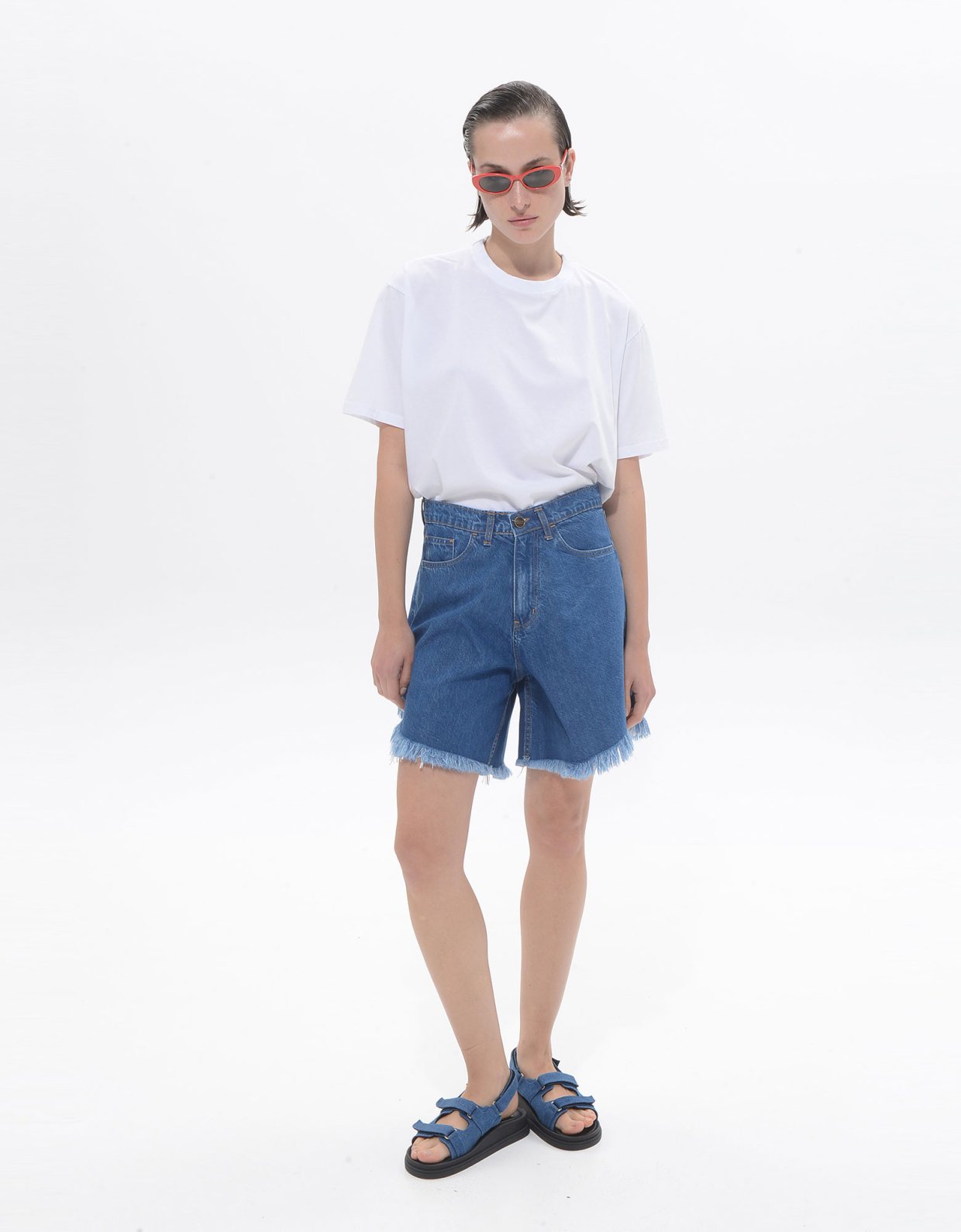 Sac Jeans Tulum denim shorts mid blue