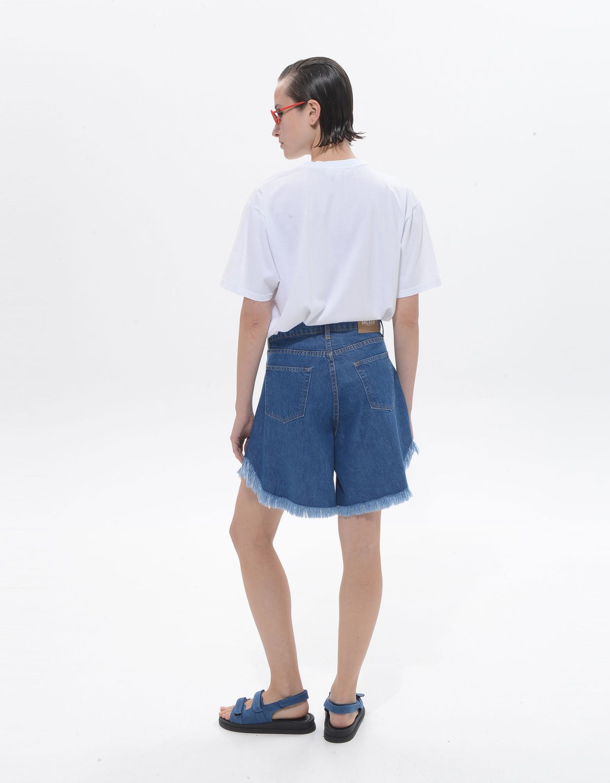 Sac Jeans Tulum denim shorts mid blue