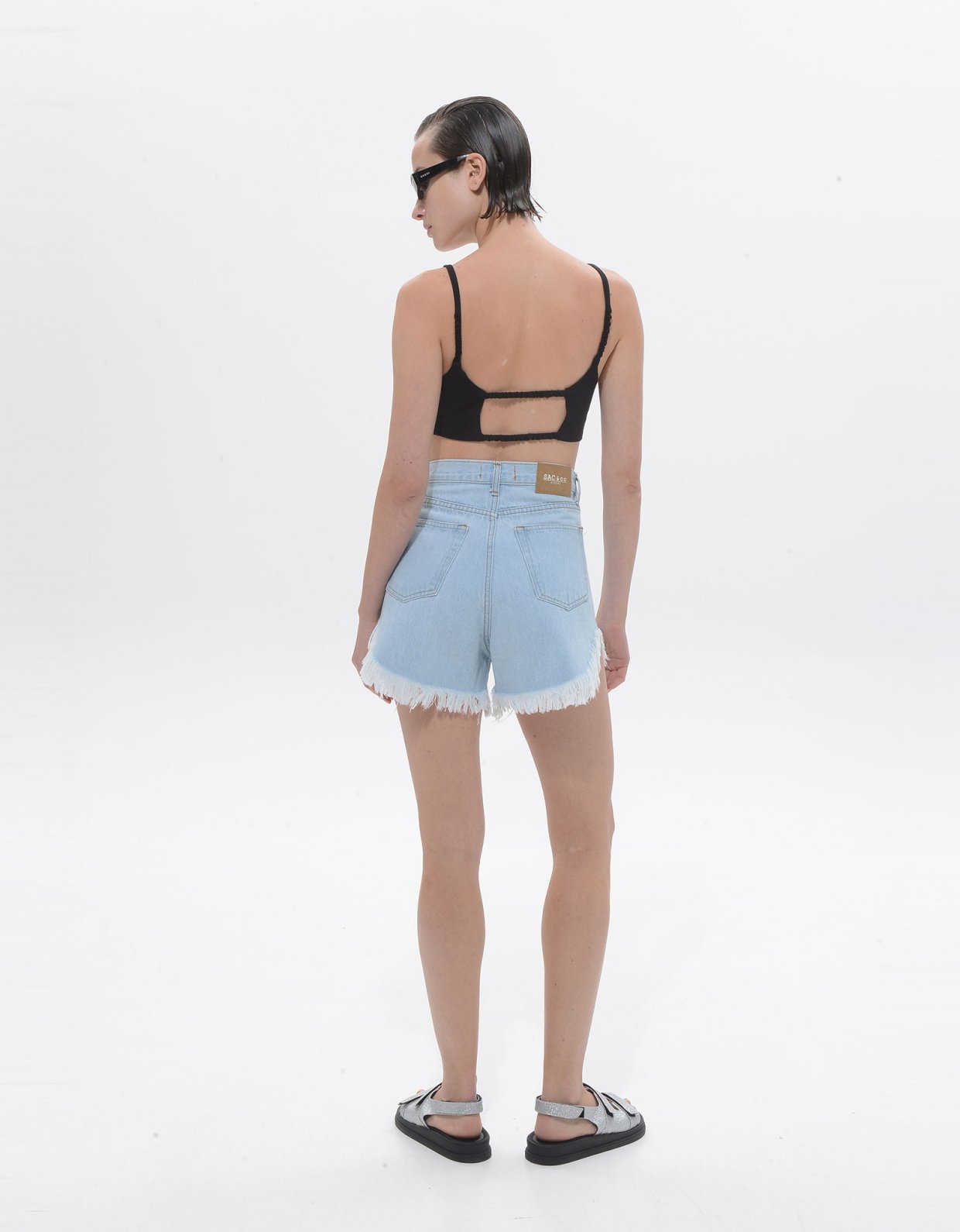 Sac Jeans Tulum denim shorts light blue