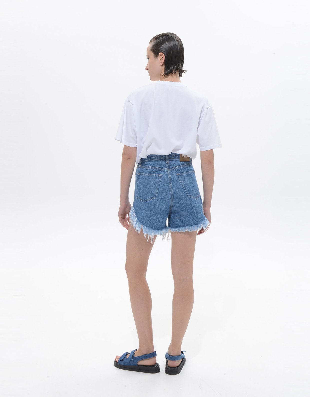 Sac Jeans Tulum denim shorts mid blue