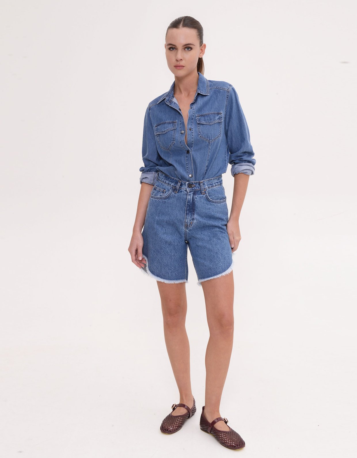 Sac Jeans Olivia bermuda mid blue