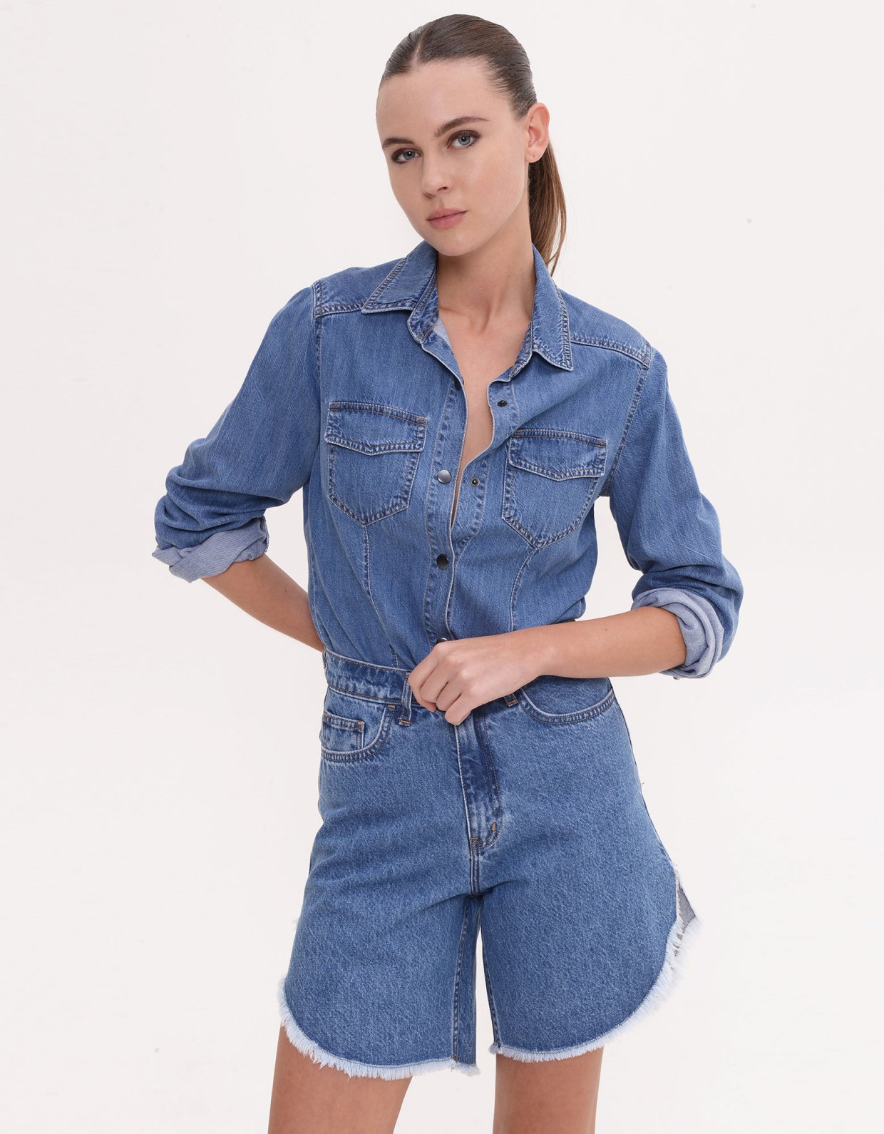 Sac Jeans Olivia bermuda mid blue