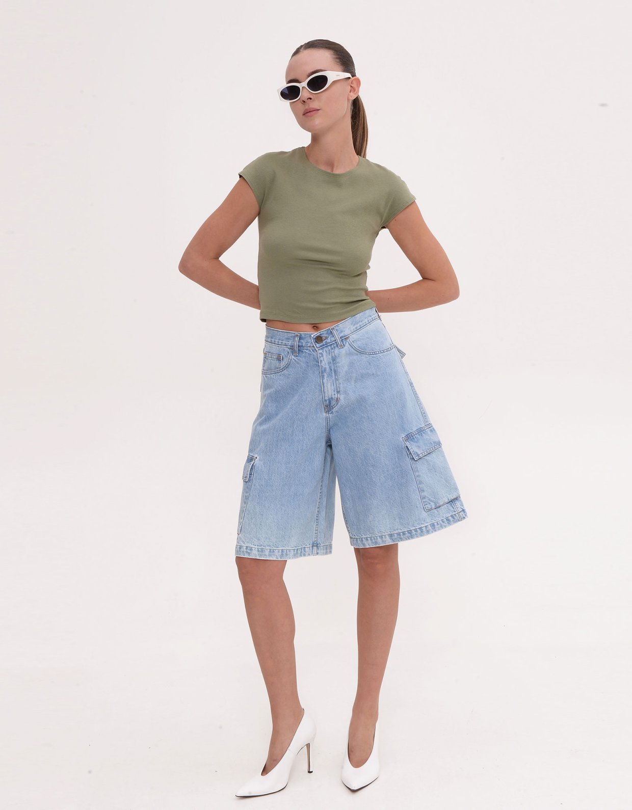 Sac Jeans Dioni bermuda light blue