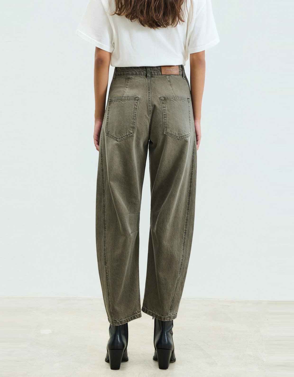 Sac Jeans Rumi mold green denim pants