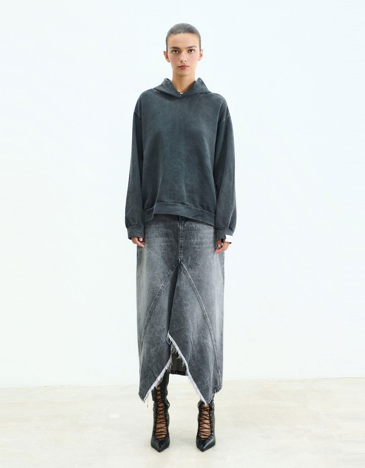 Sac Jeans Adele stone black denim skirt