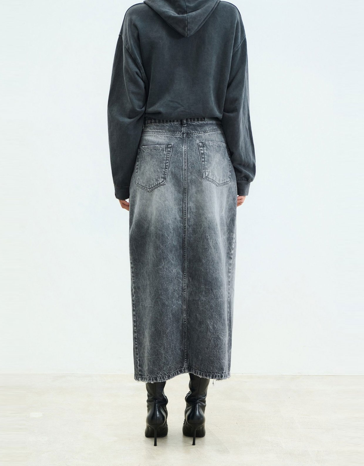 Sac Jeans Adele stone black denim skirt