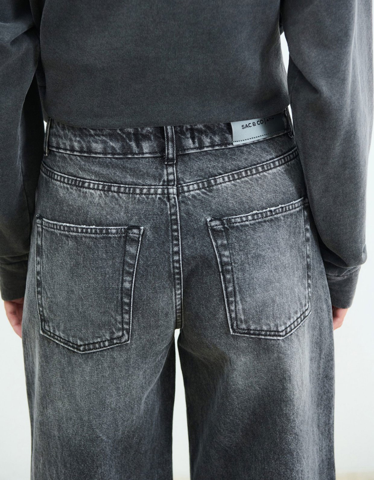 Sac Jeans Belen stone black denim pants