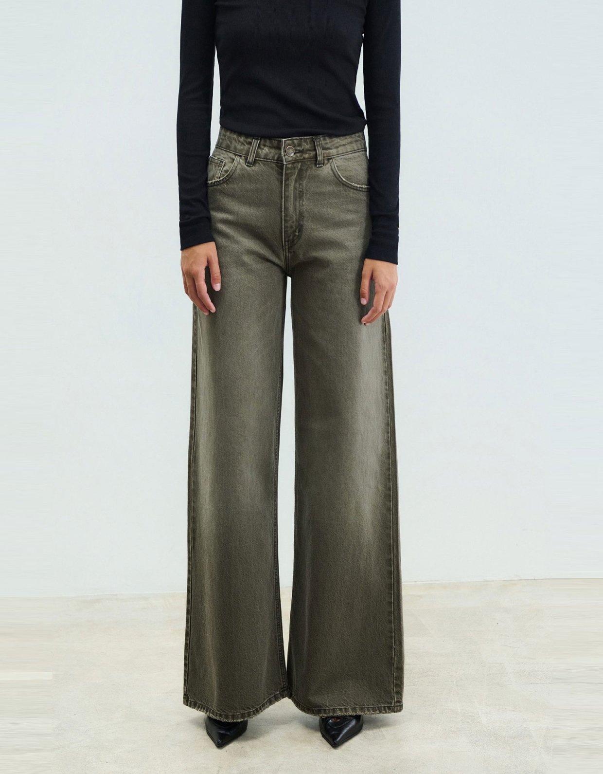 Sac Jeans Belen mold green denim pants