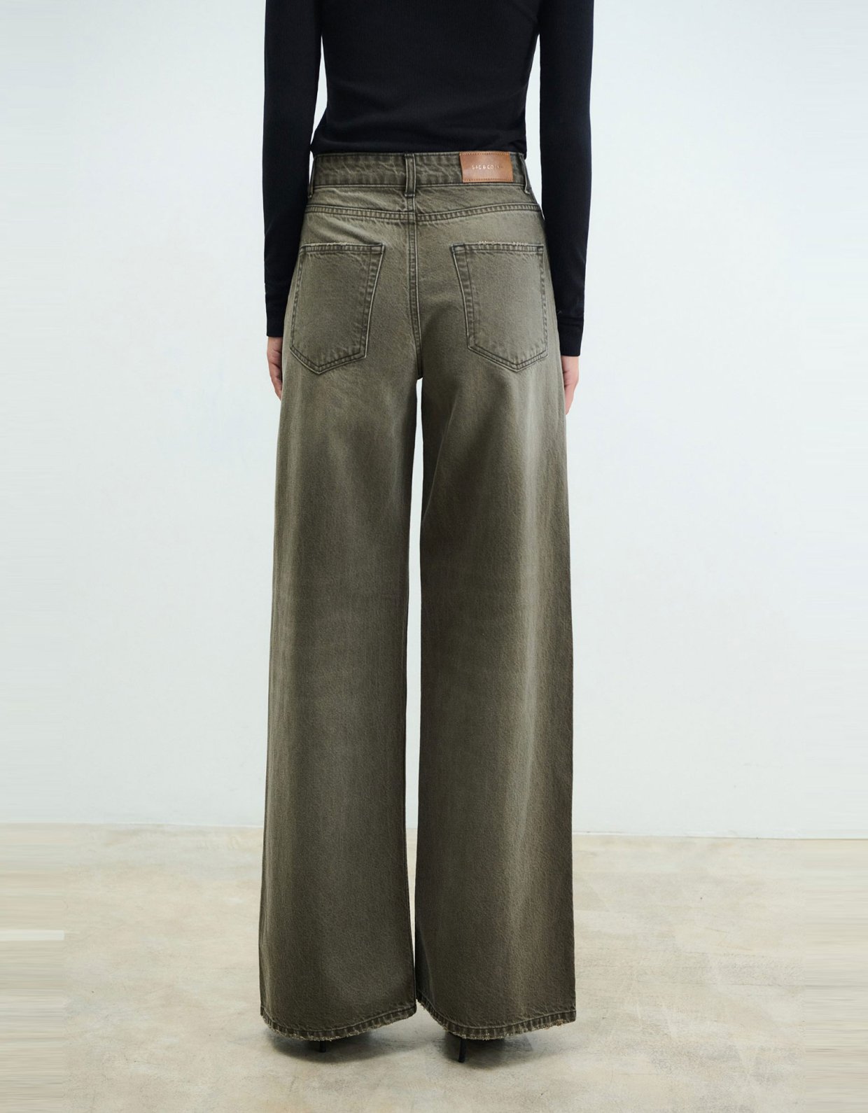 Sac Jeans Belen mold green denim pants