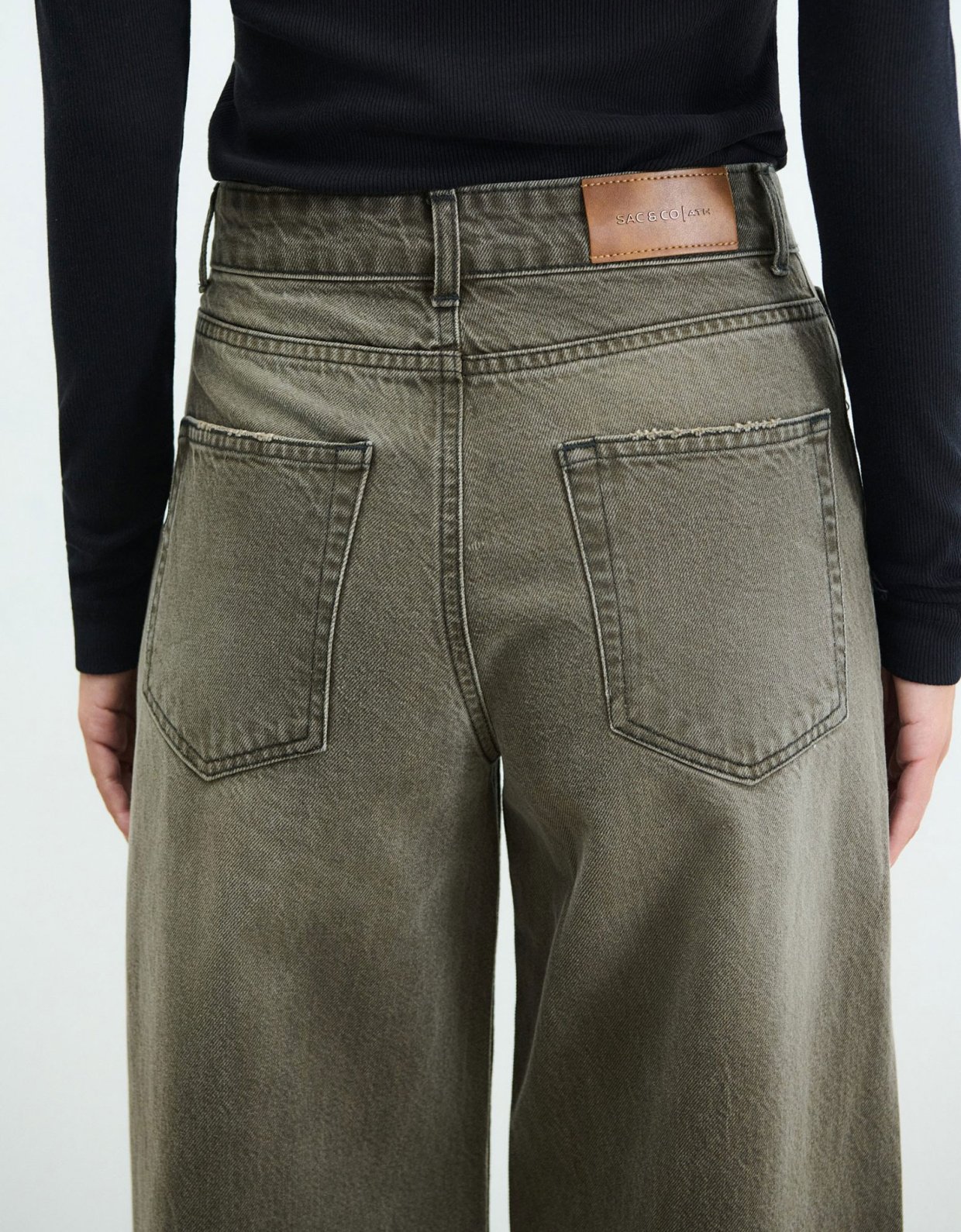 Sac Jeans Belen mold green denim pants
