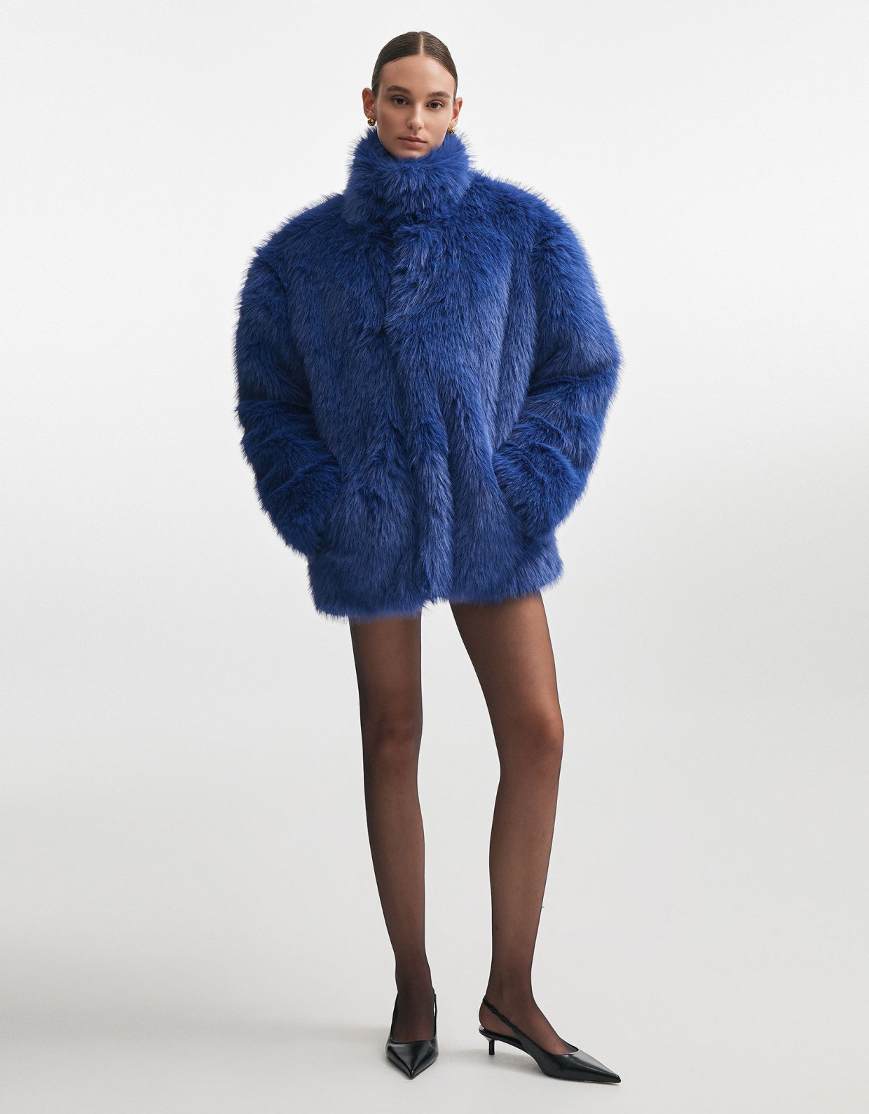 Nadia Rapti Sally fur jacket blue