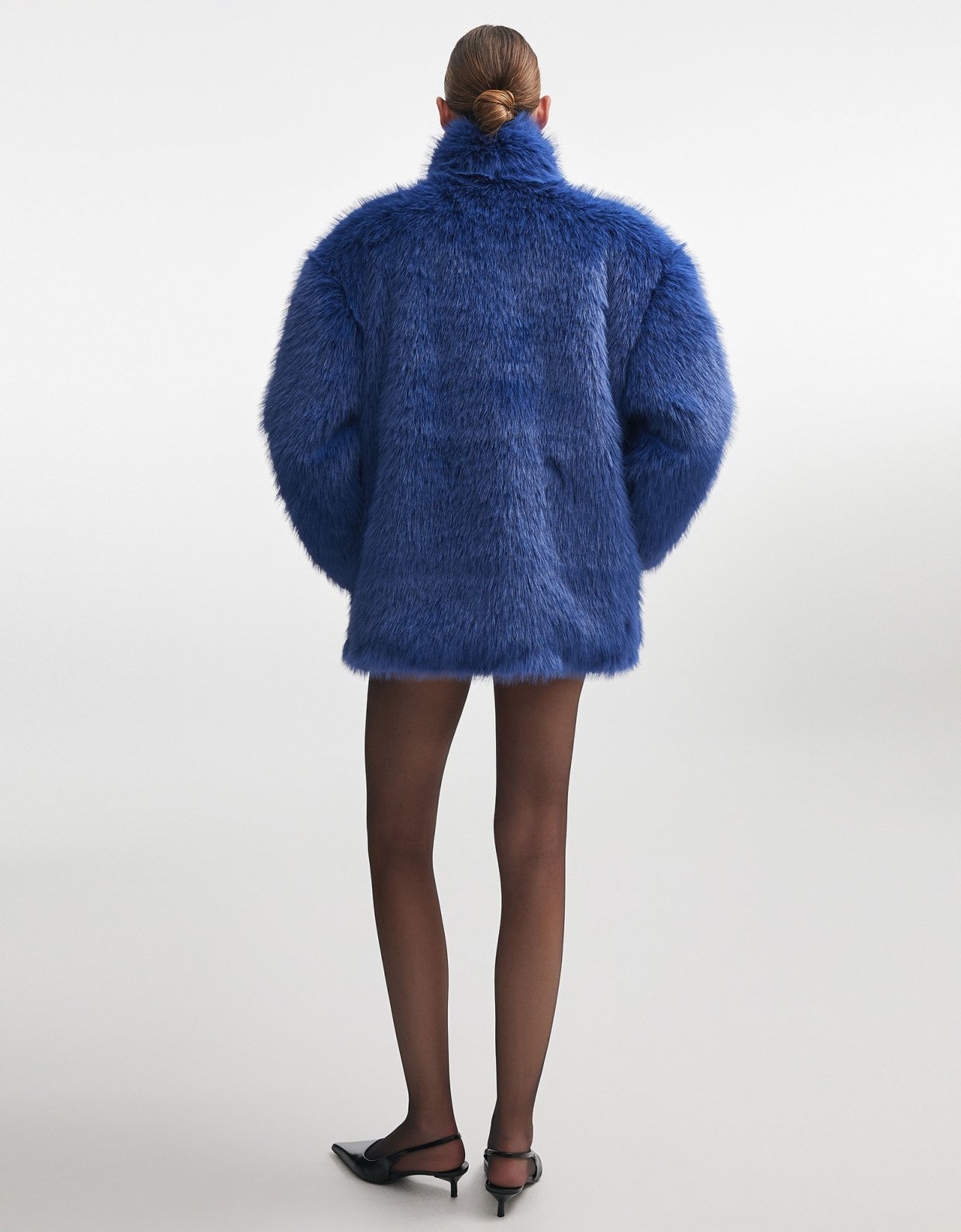 Nadia Rapti Sally fur jacket blue