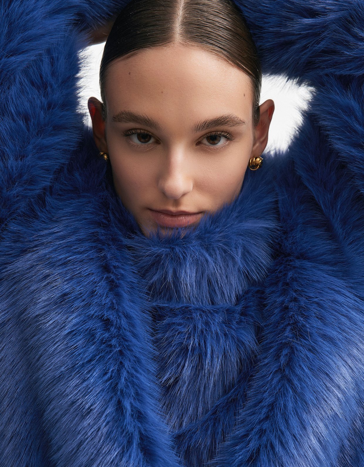 Nadia Rapti Sally fur jacket blue
