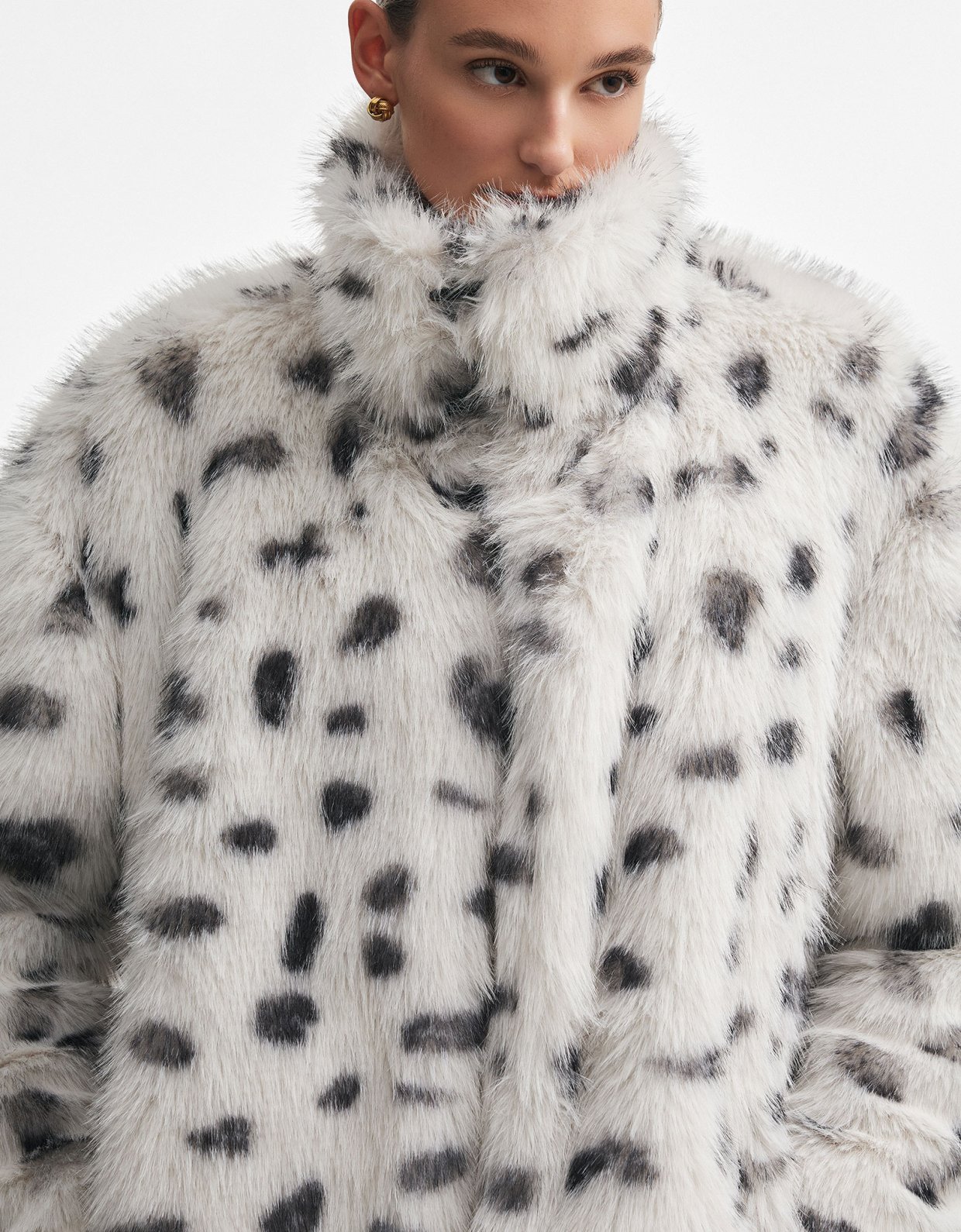 Nadia Rapti Sally fur jacket white/black