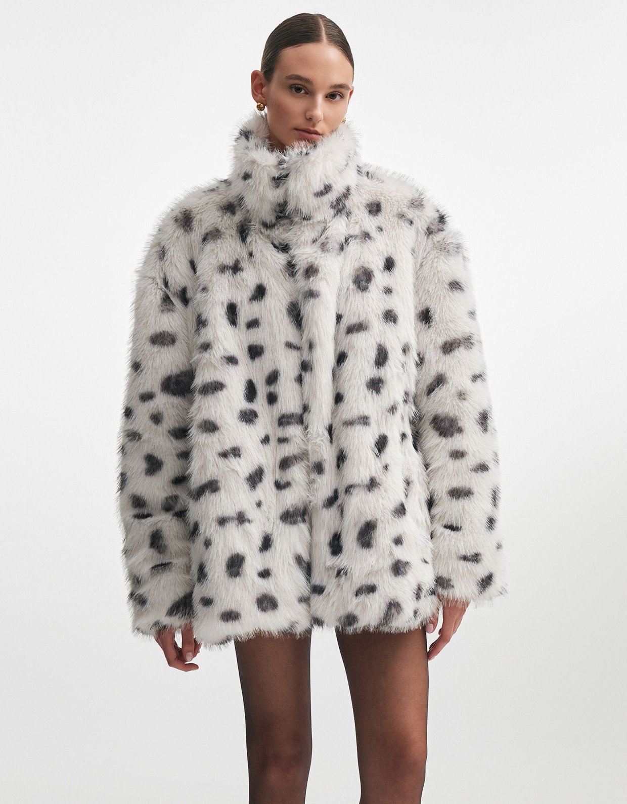 Nadia Rapti Sally fur jacket white/black