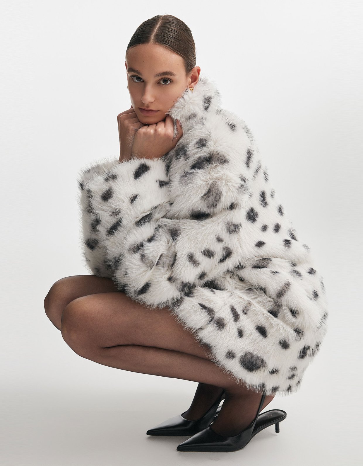 Nadia Rapti Sally fur jacket white/black