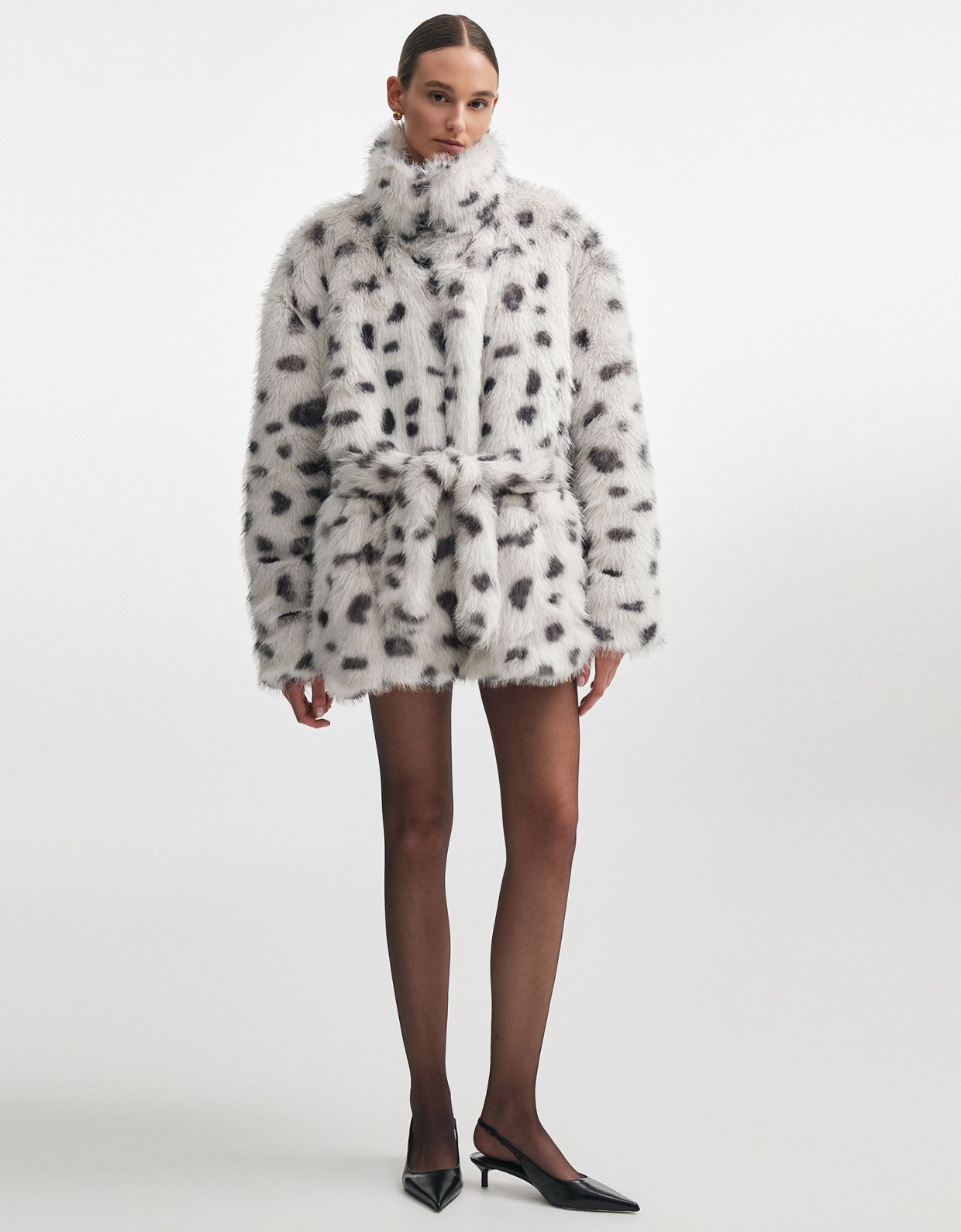 Nadia Rapti Sally fur jacket white/black