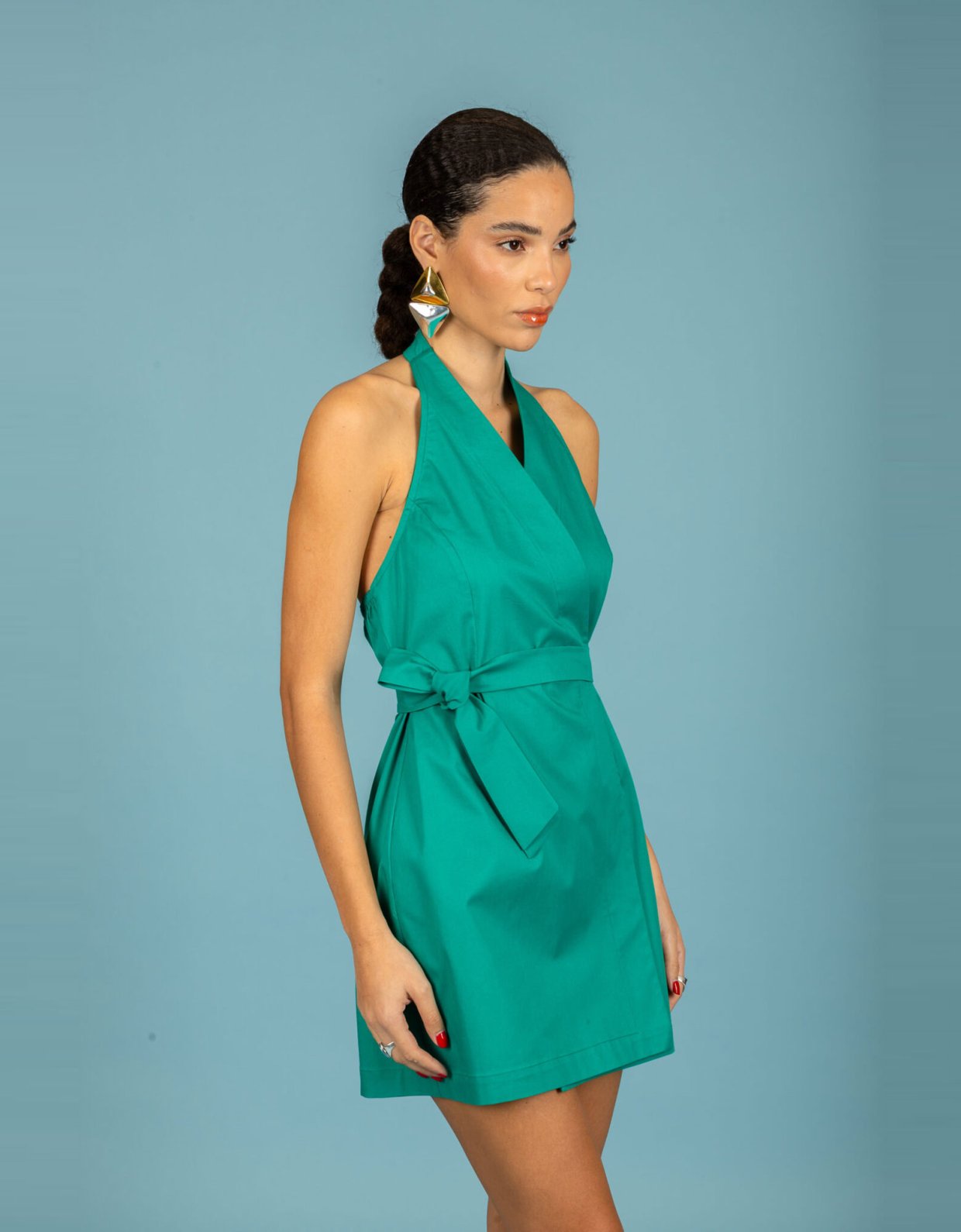 Chaton Santiago short dress green