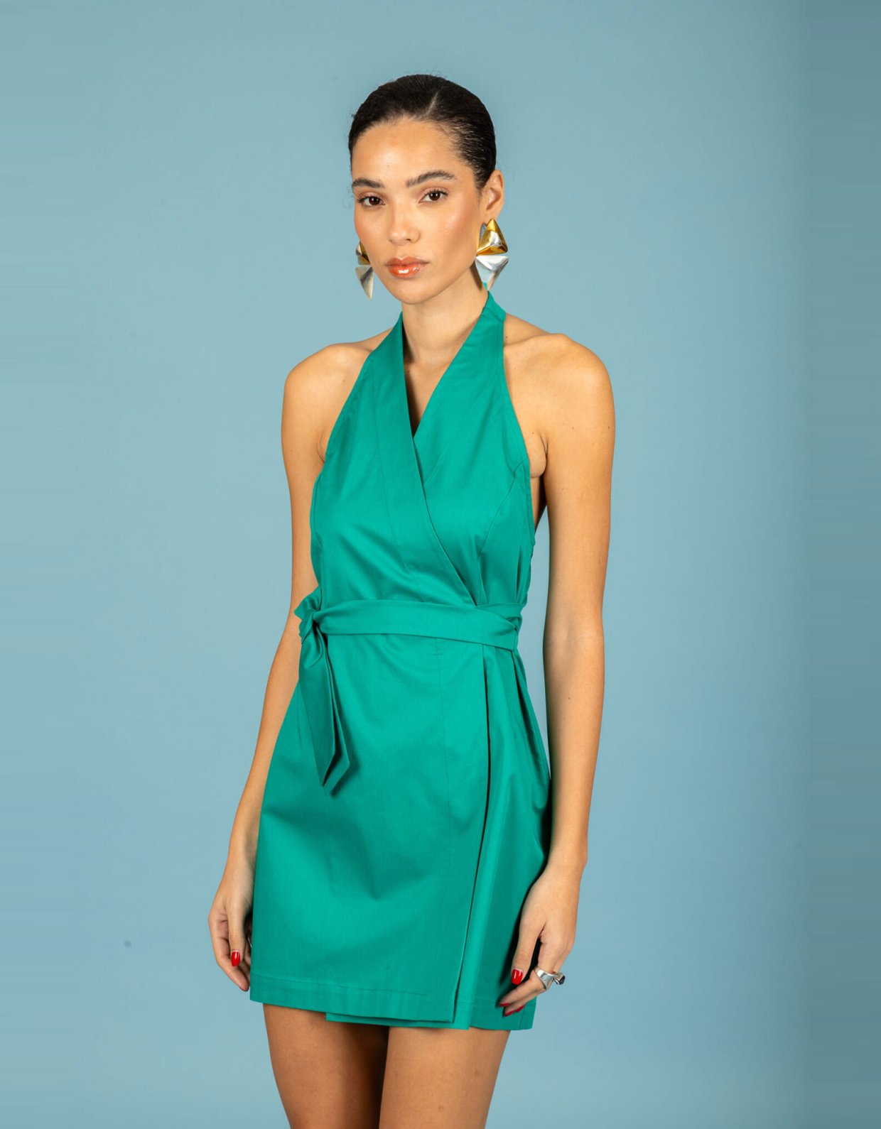 Chaton Santiago short dress green