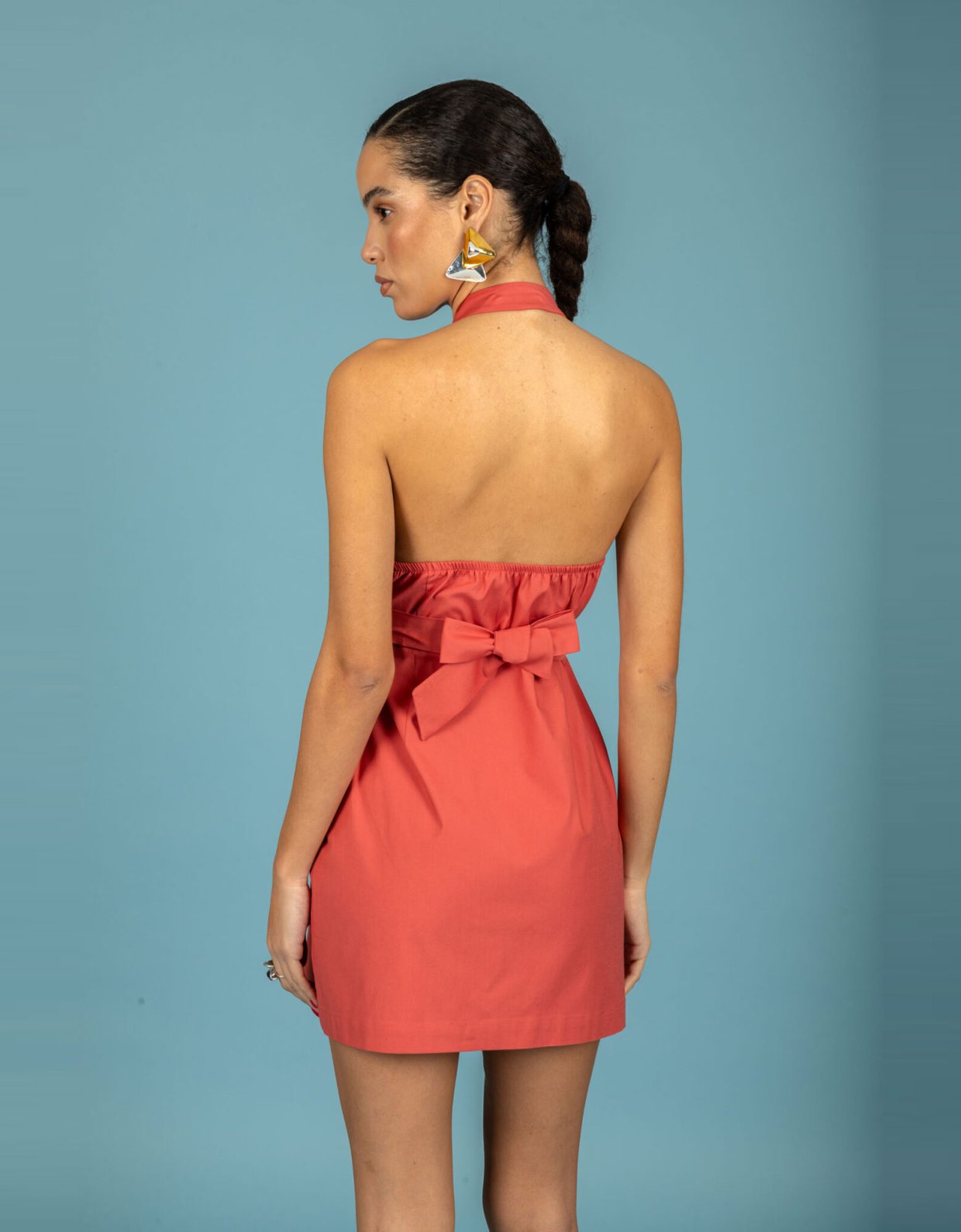 Chaton Santiago short dress peach