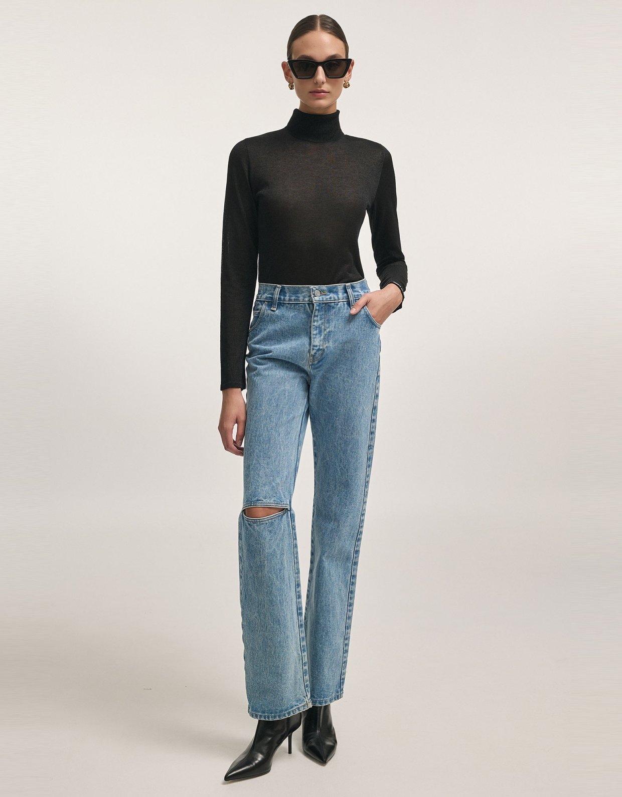 Nadia Rapti Scandal denim trousers blue