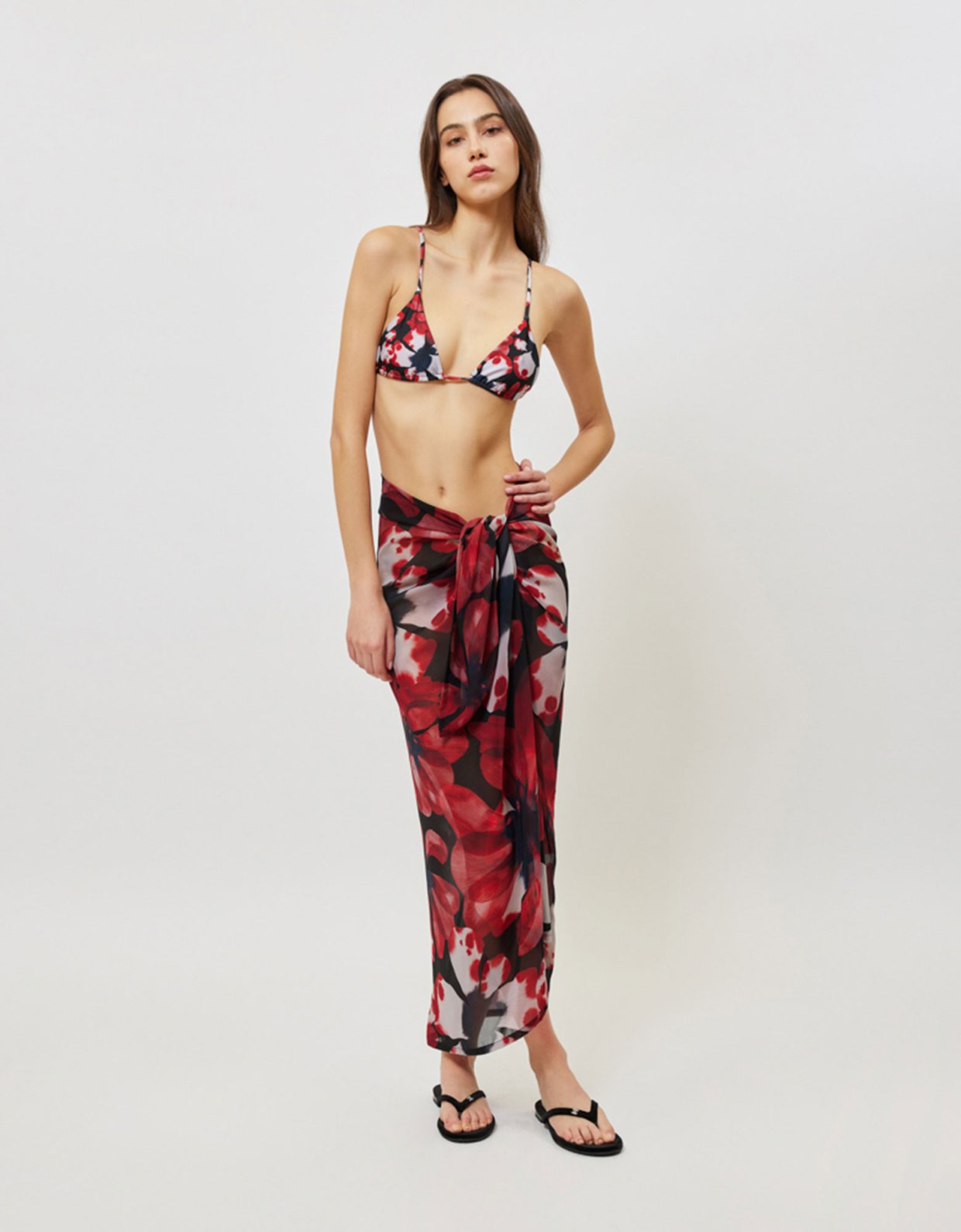 Sunset go Sea breeze pareo flower print