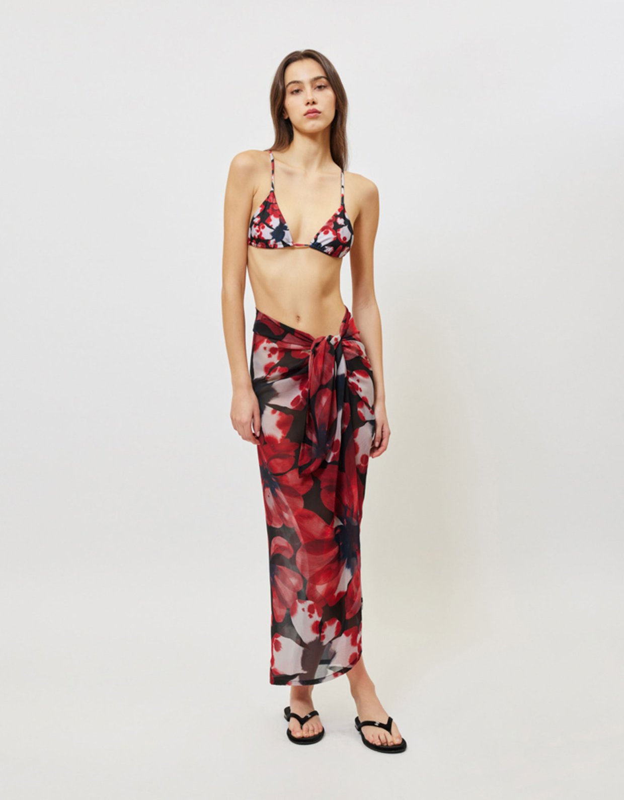Sunset go Sea breeze pareo flower print