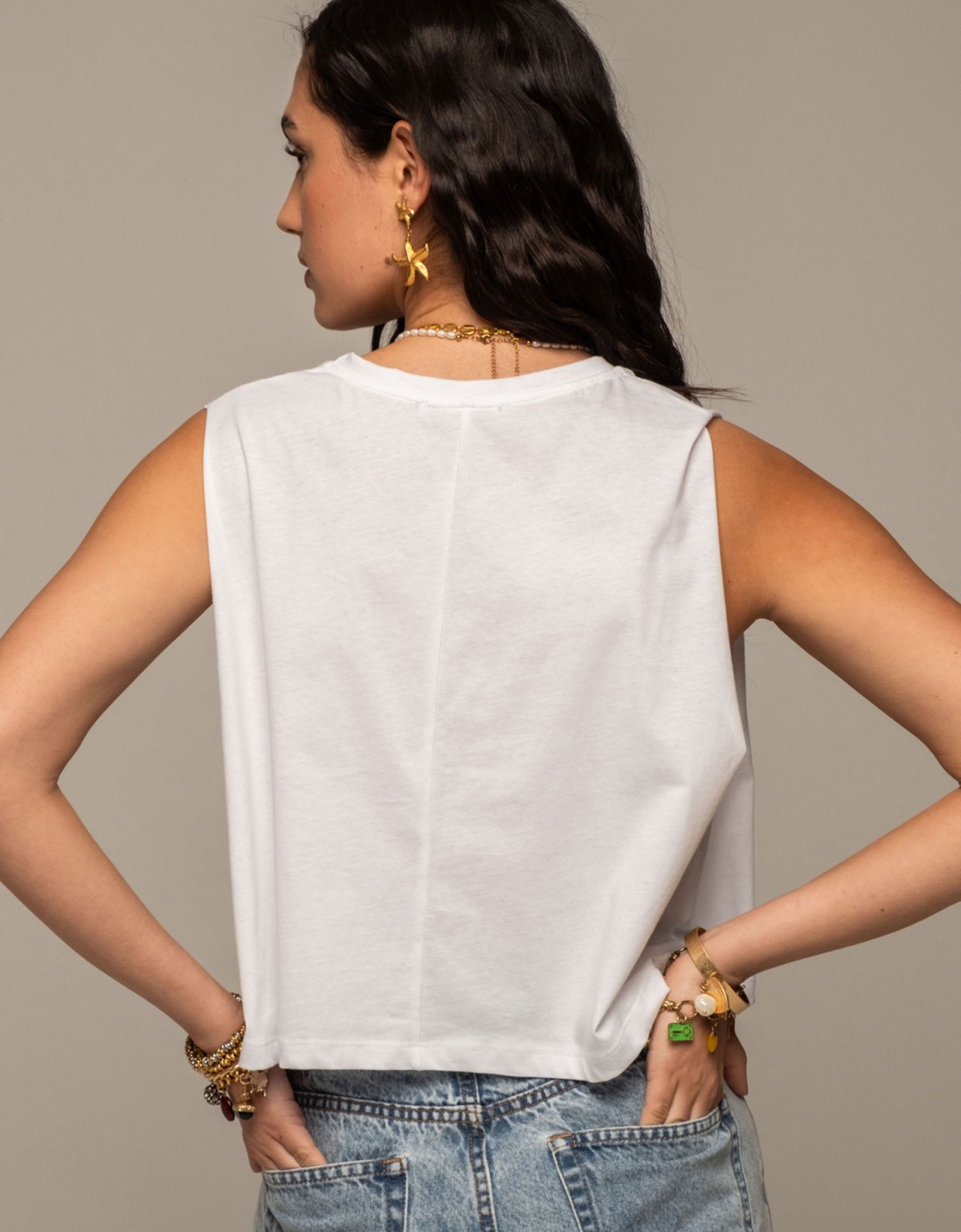 Peace and Chaos Seashell tank top