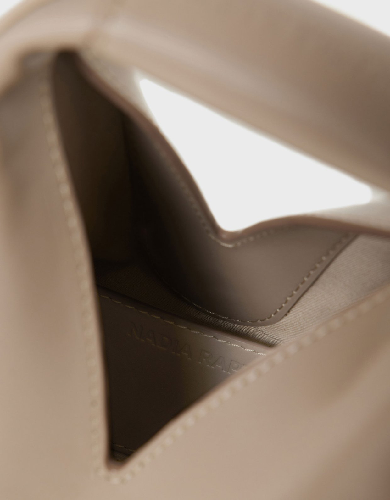 Nadia Rapti Sienna leather bag greige