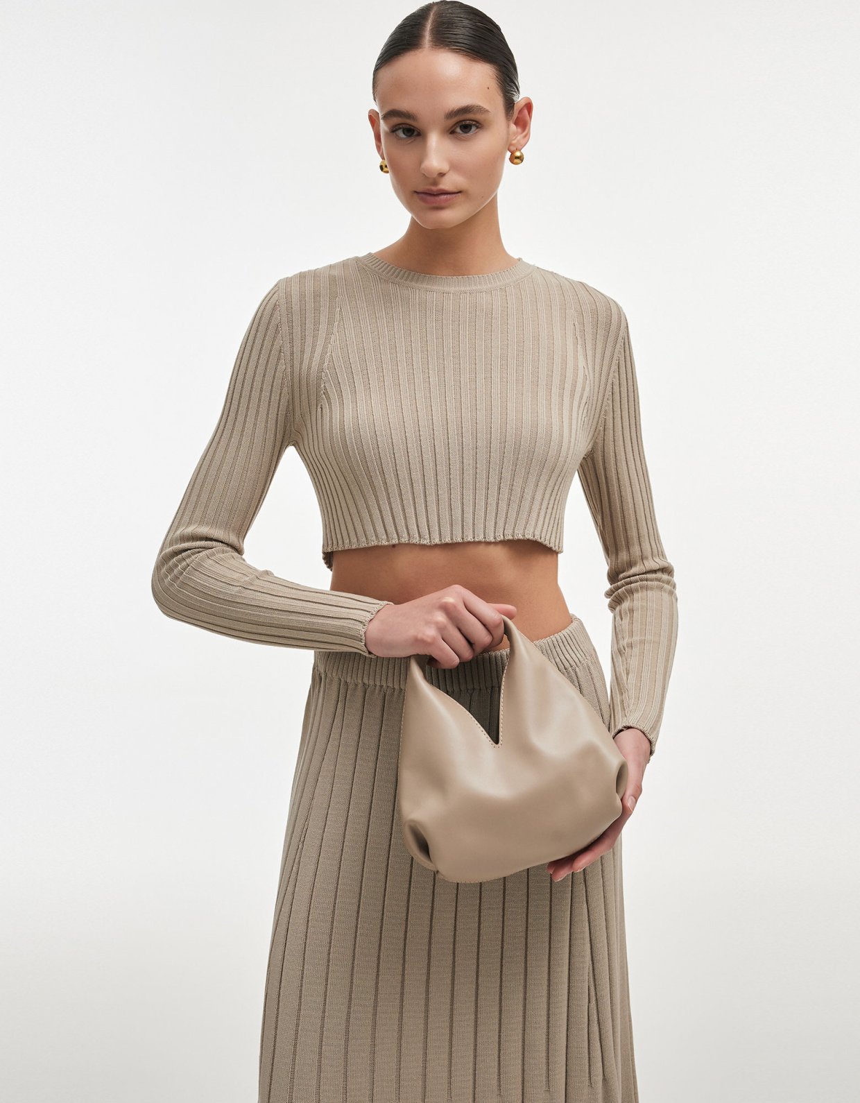 Nadia Rapti Sienna leather bag greige